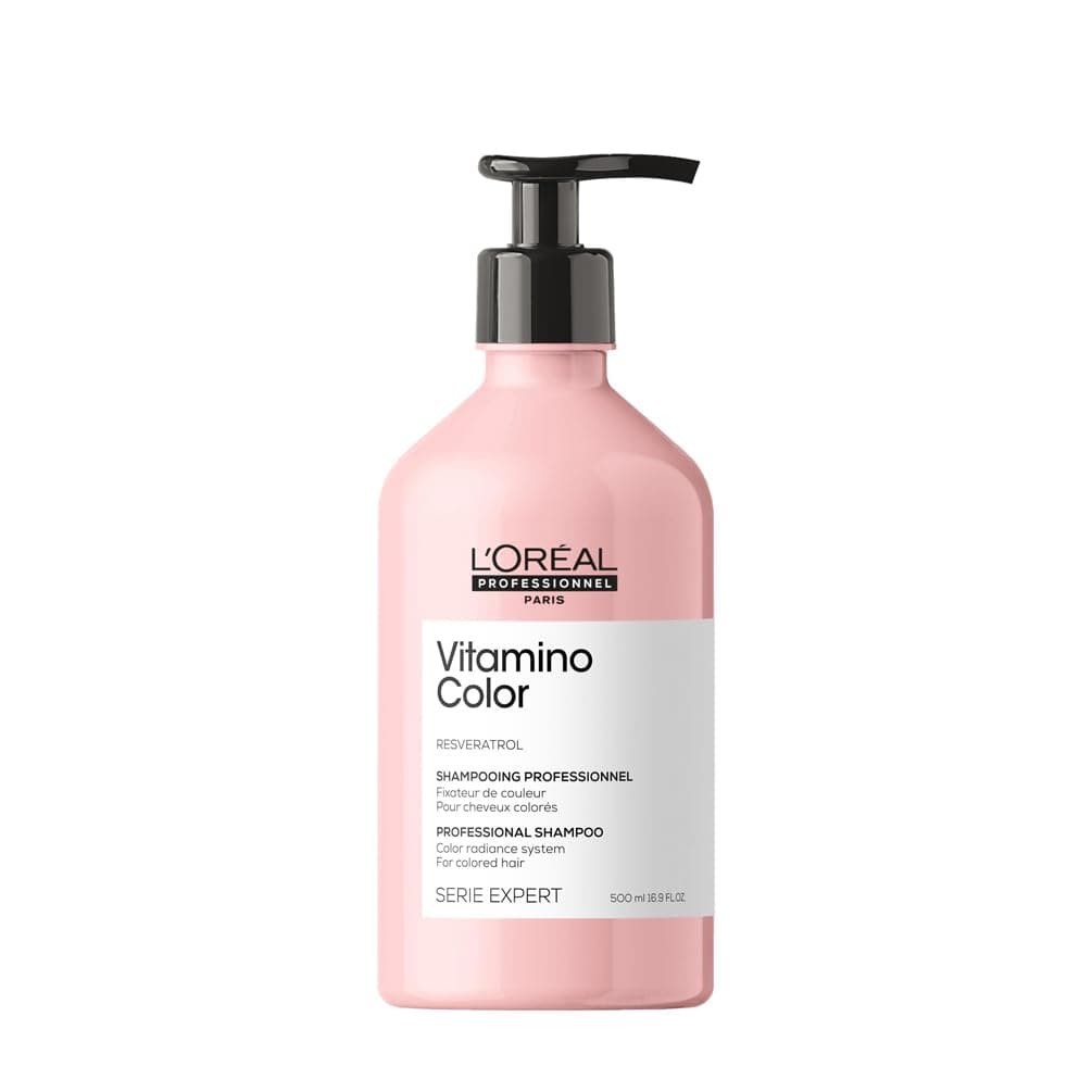 L'Oréal Professionnel, Shampoing Fixateur de couleur, Cheveux Colorés & Méchés en Manque d'Éclat, Anti Oxydant, Prolonge & Sublime la Couleur, Douceur & Brillance, Vitamino Color, Serie Expert, 500ml
