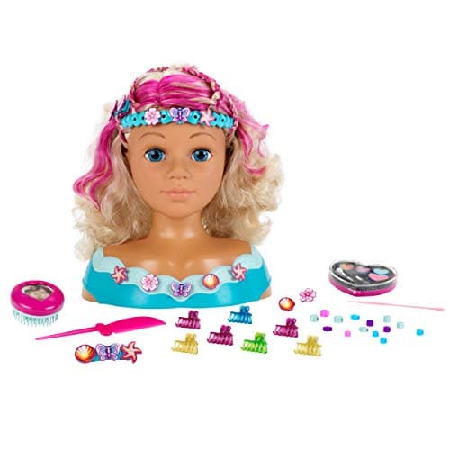 Theo Klein 5398 Princess Coralie make - up and hairdressing head 'Mariella' , With hair Accessories , cosmetics and much more , Toy for Children from 3 Years old