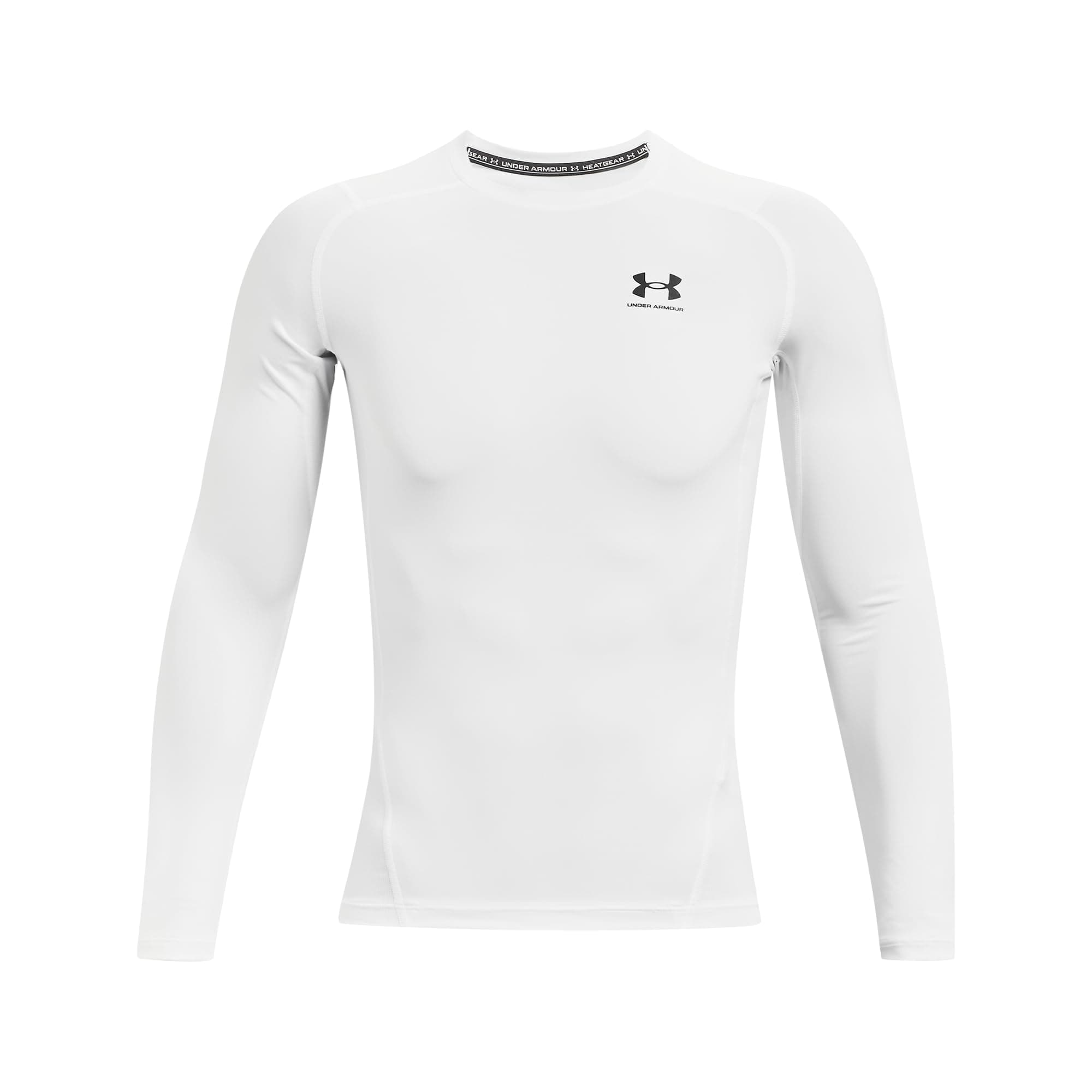 Under Armour Ua Hg Armour Comp Ls Maglietta a maniche lunghe, Bianco, L Uomo