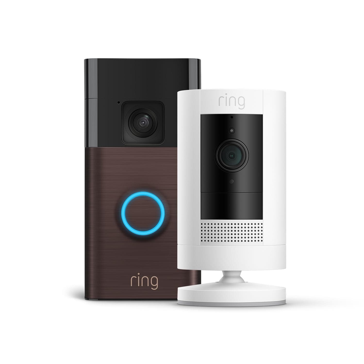 Ring videotimbre con batería (Battery Video Doorbell) + Cámara exterior con batería (Stick Up Cam) | instalación fácil por cuenta propia (5 min) | 30 días gratis de Ring Protect