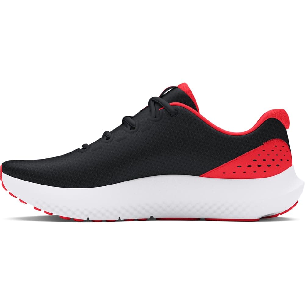 Under Armour Ua W Charged Surge 4, Zapatillas para correr para Mujer, Black Racer Red Racer Red, 33.5 EU