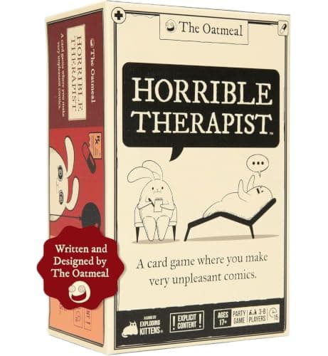 Exploding Kittens Horrible Therapist Base Edition By, 3-8 Plauers, Age 17+