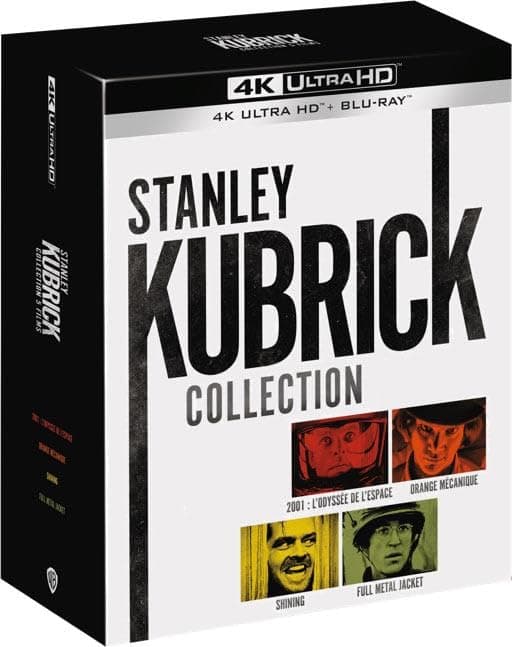 Stanley Kubrick - Collection : 2001, l'odyssée de l'espace + Full Metal Jacket + Shining + Orange mécanique [4K Ultra HD + Blu-ray]