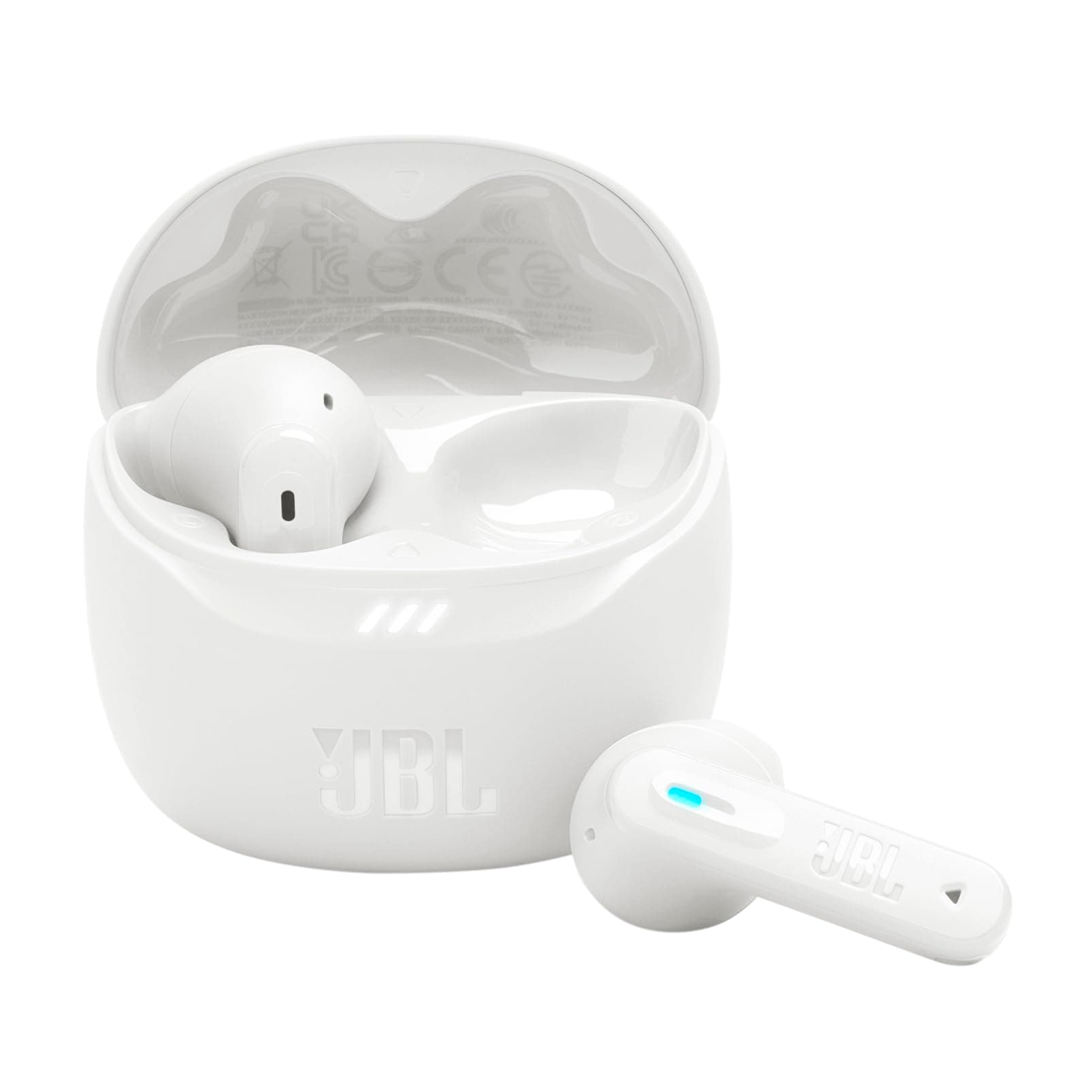 JBL Tune Flex 2, Écouteurs sans Fil Bluetooth, 48 h d'autonomie, résistance à l'eau et à la poussière IP54, résistance à l'eau et à la poussière IP54, Connexion multipoint, Blanc