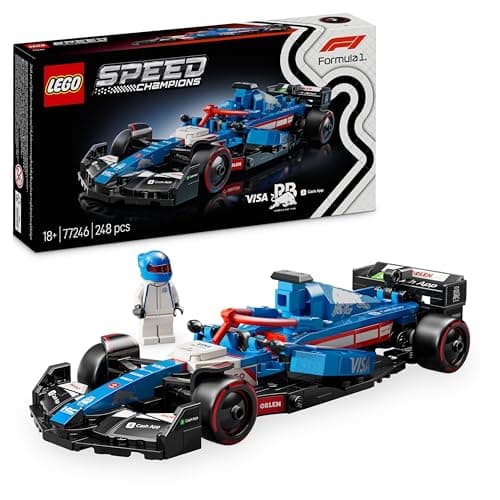 LEGO Speed Champions Auto da Corsa F1 Visa Cash App RB VCARB 01 Modello di Macchina da Collezione con Minifigure del Pilota di Formula 1, Regalo per Uomo, Donna e Adulti Fan dell'Automobilismo 77246