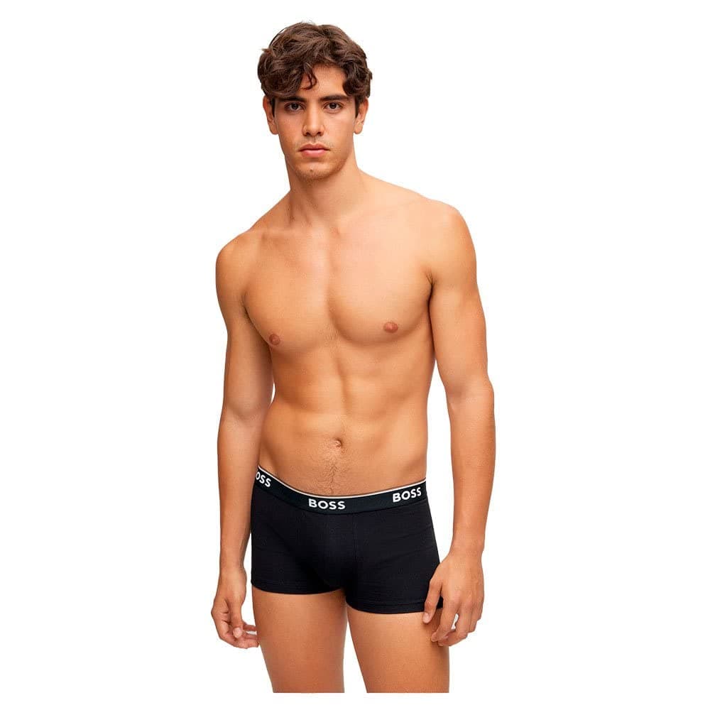 BOSS Herren Trunk 3p Co/EL Boxershorts, Black 001, XXL EU