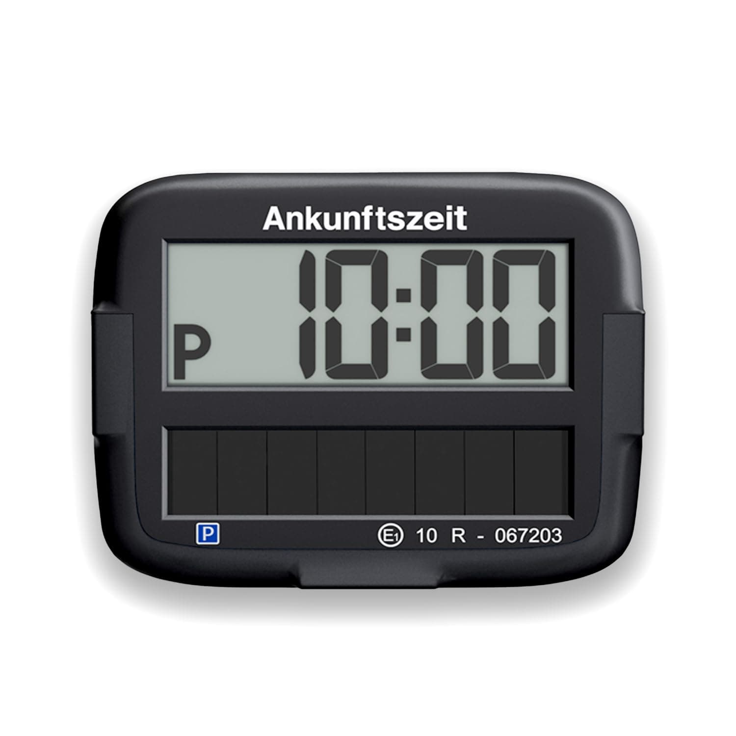 Needit Park Micro Solar elektronische Parkscheibe [NEUES Modell 2025] I unendlich Energie, Null Batteriewechsel | einzige Parkscheibe in Deutschland mit integriertem wiederaufladbarem Akku | schwarz