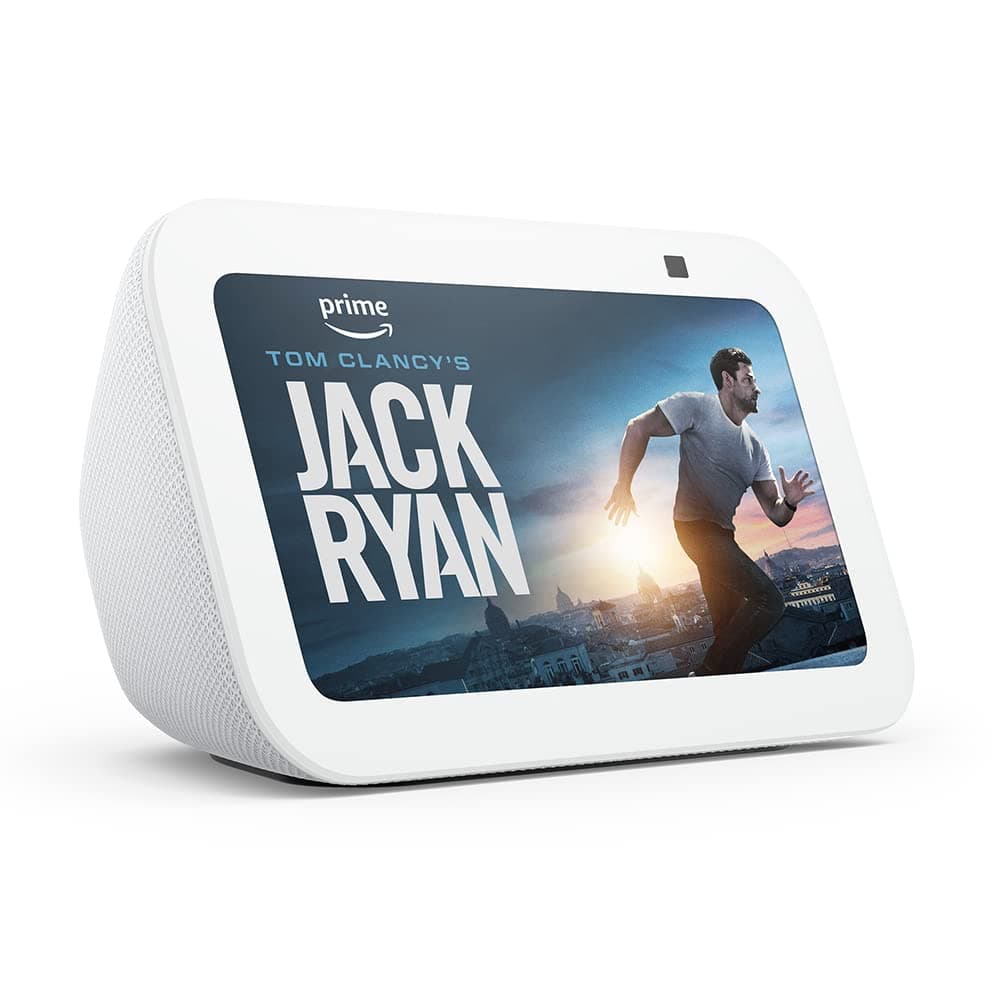 Zertifiziert und generalüberholt Echo Show 5 (3. Gen.) | Kompakter smarter Touchscreen mit Alexa zum Steuern deines Smart Homes und mehr | Weiß