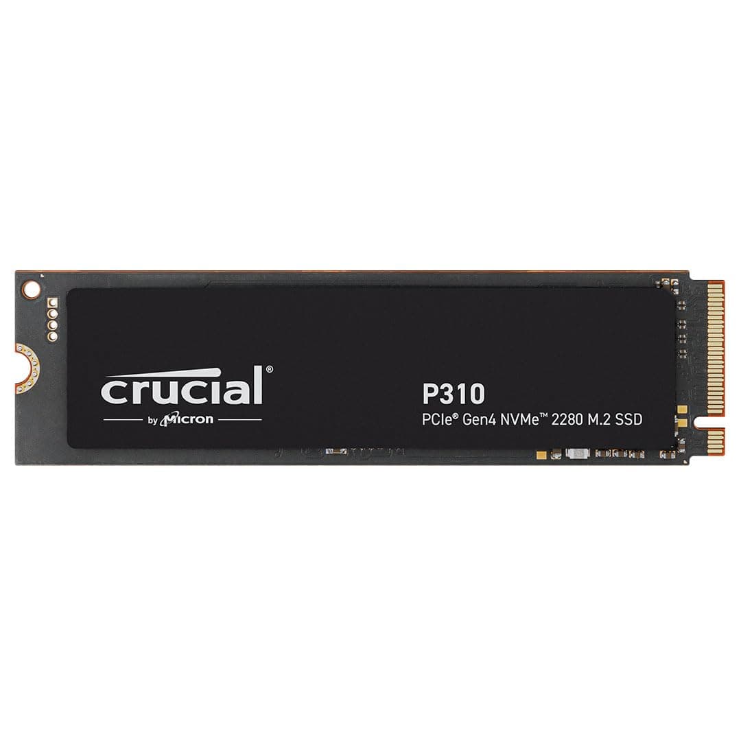 Crucial P310 SSD 4To PCIe Gen4 NVMe M.2 2280, Jusqu’à 7.100 Mo/s, Compatible avec Ordinateur Portable et de Bureau & Consoles de Jeux Portables, Disque Dur Interne - CT4000P310SSD801