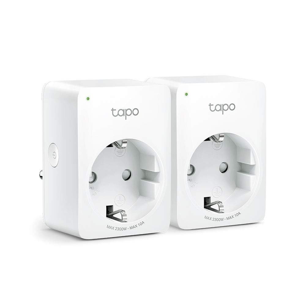 Tapo WLAN Smart Steckdose Tapo P100(2-Pack), Smart Home Steckdose kompatibel mit Alexa/Google Home, Sprachsteuerung, Fernzugriff, Kein Hub notwendig