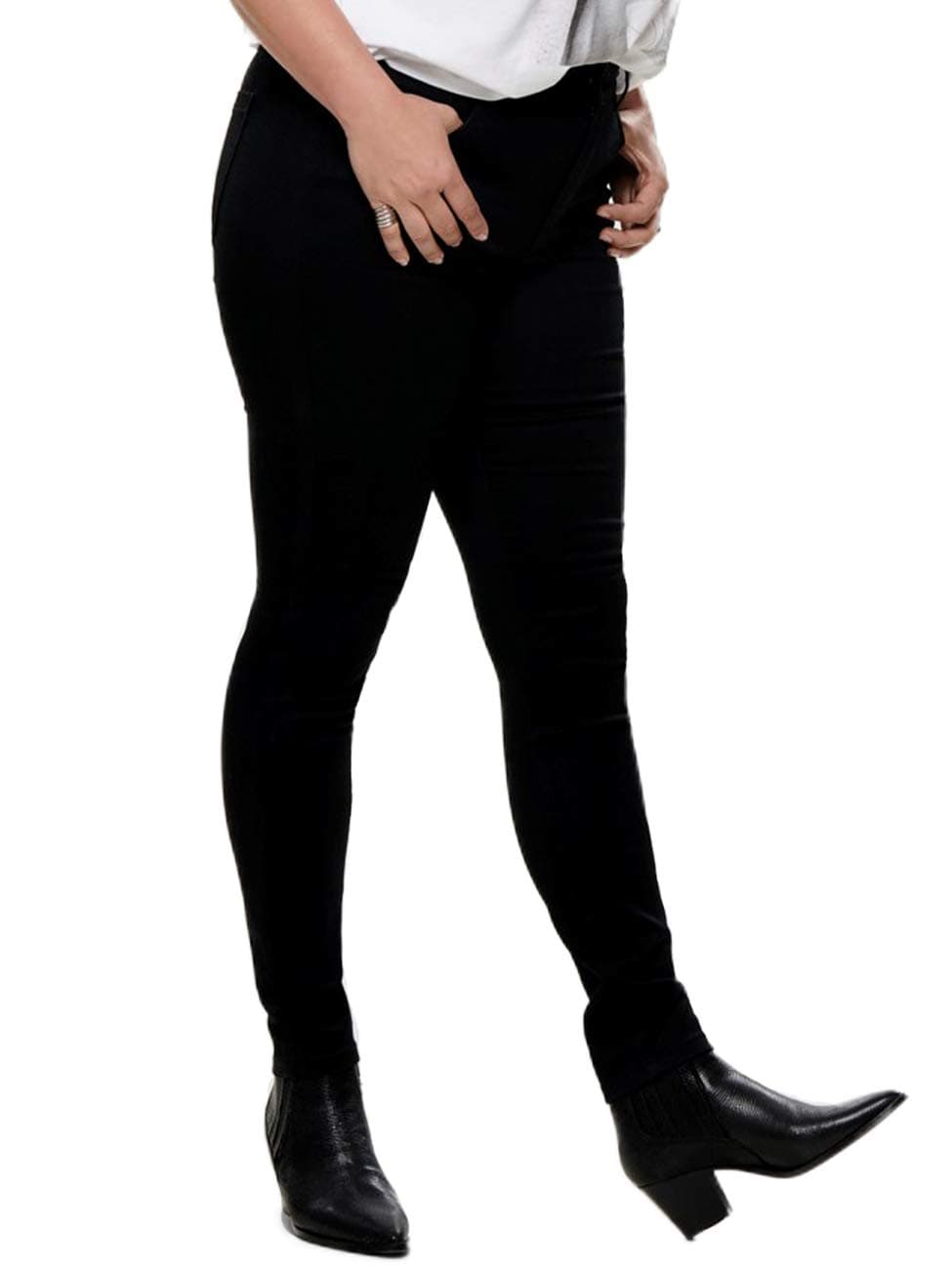 ONLY Carmakoma NOS Damen Caraugusta Hw sorte Noos Skinny Jeans, Schwarz (Black Black), 46 EU