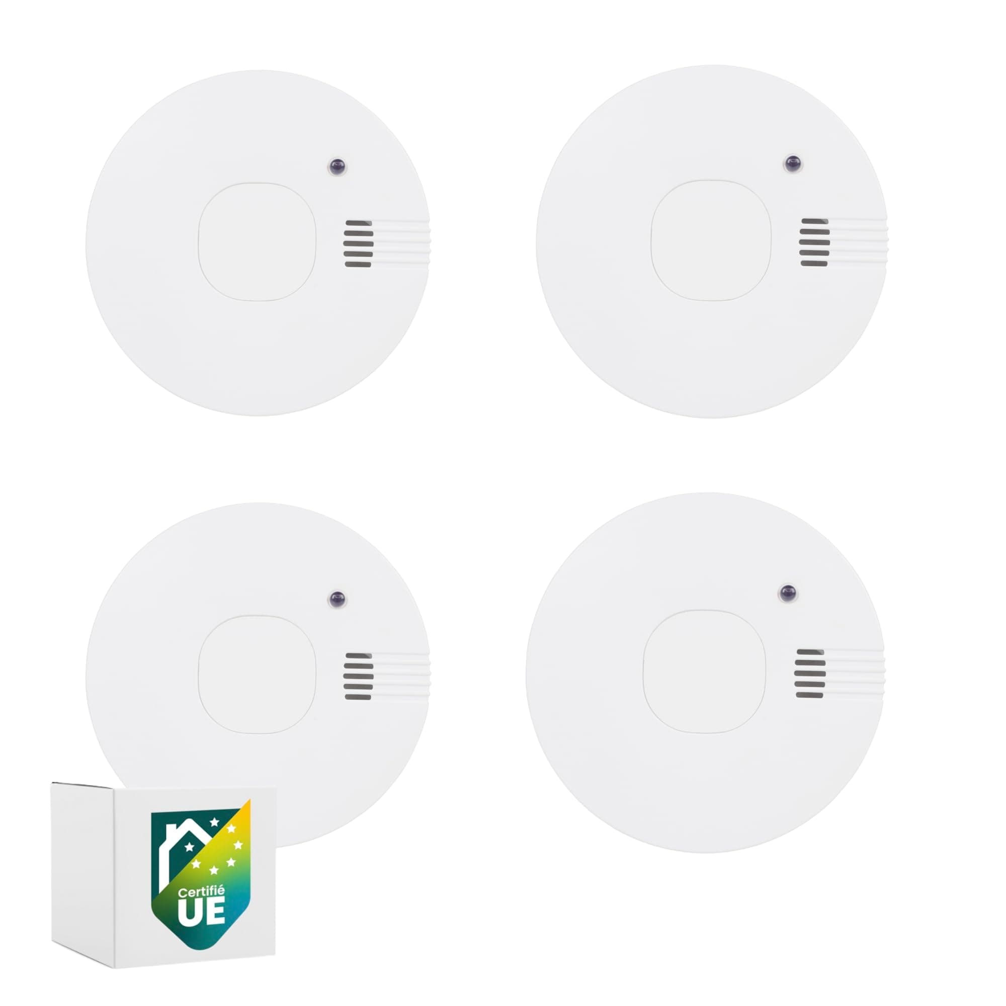 Smartwares Lot de 4 détecteurs de fumée - Piles 5 Ans remplaçables - Détection Rapide et fiable - 85 DB - FSM-11754