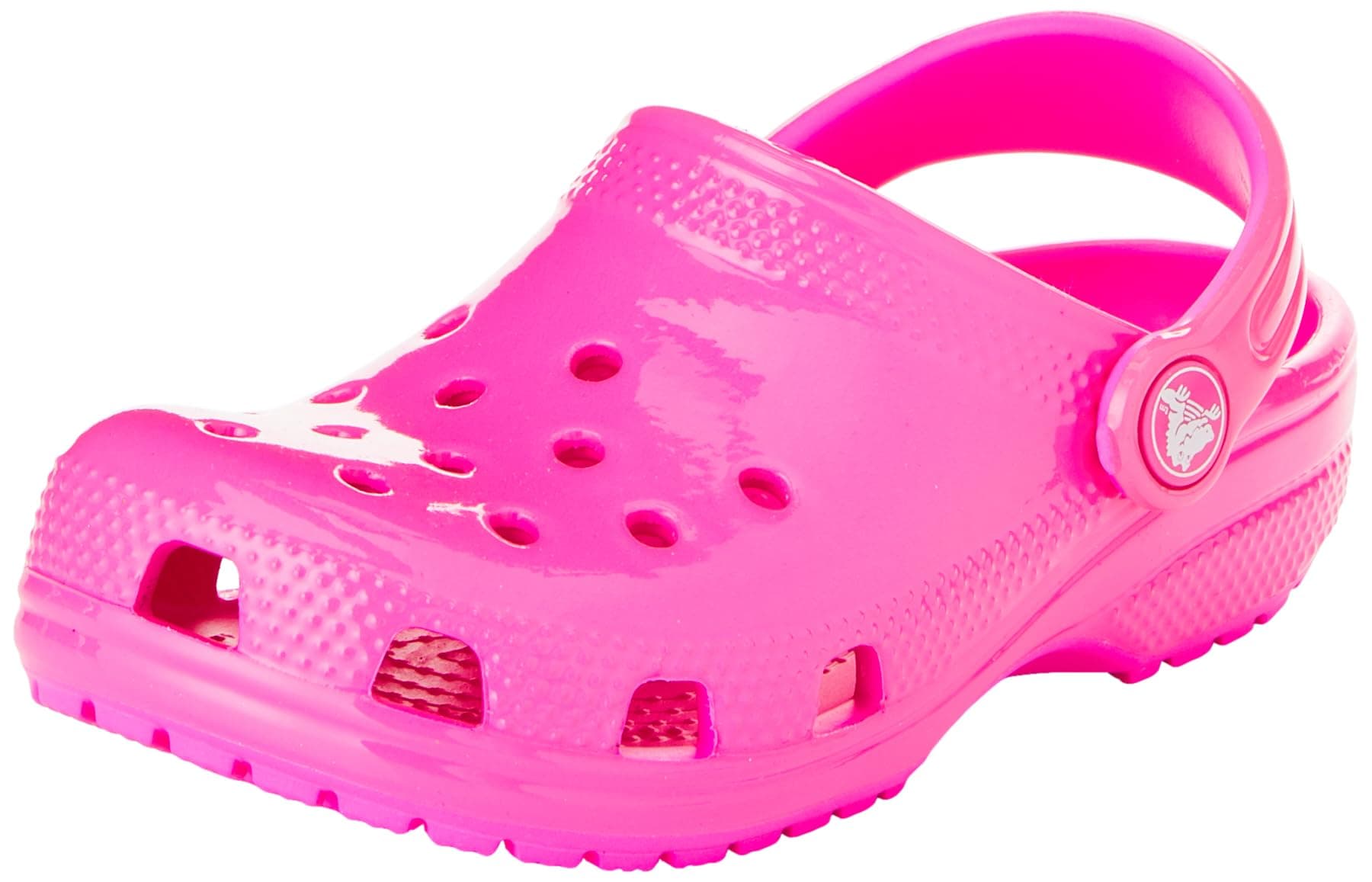 Crocs Unisexe Enfant Classic Neon Highlighter Clog K Sabots, Pink Crush, 33/34 EU