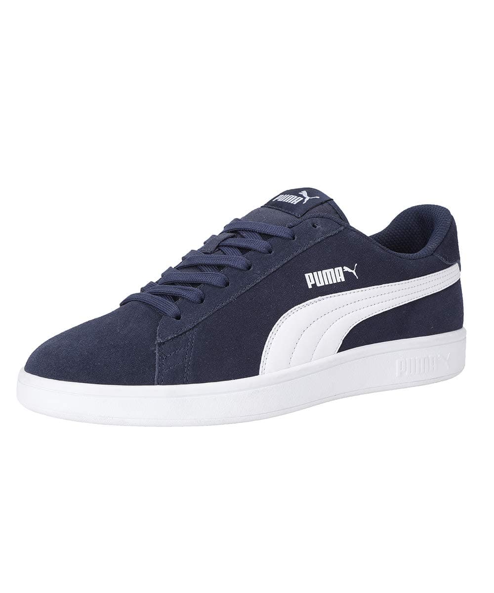 PUMA Unisex Puma Smash V2 Sneaker, Peacoat Puma White, 38 EU