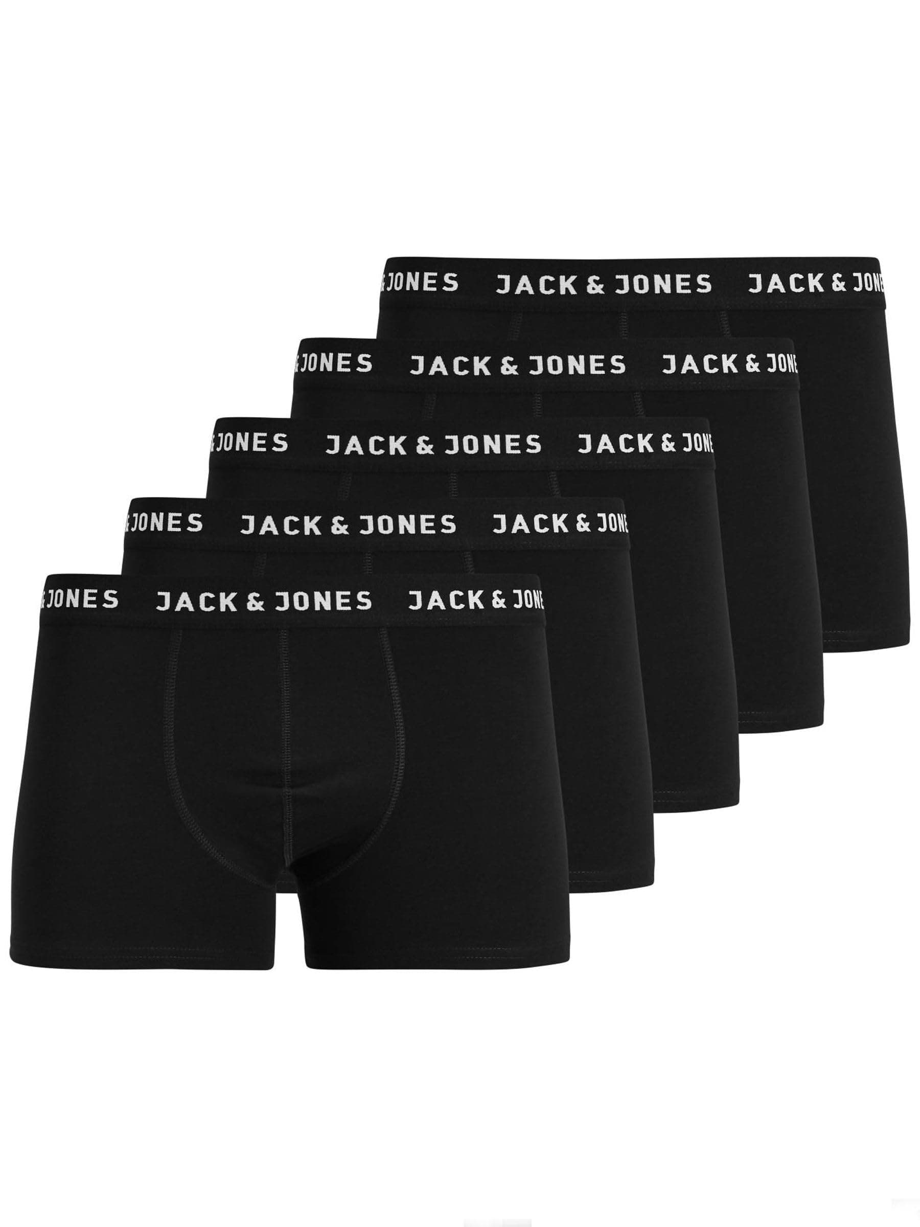 Jack & Jones Jachuey Trunks 5 Pack Noos Calzoncillos Boxer Hombre, Hombre, Negro, XL