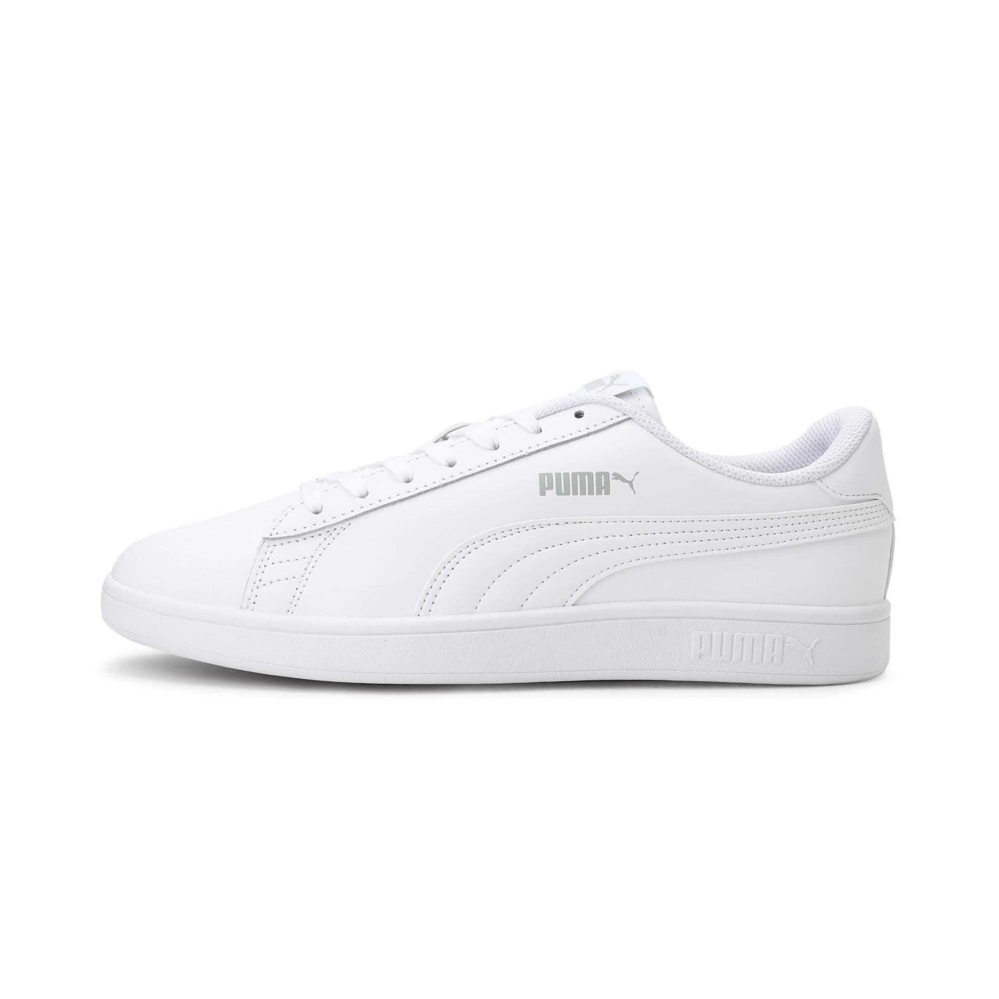 PUMA Unisex Smash V2 L Baskets, Puma White Puma White, 38.5 EU