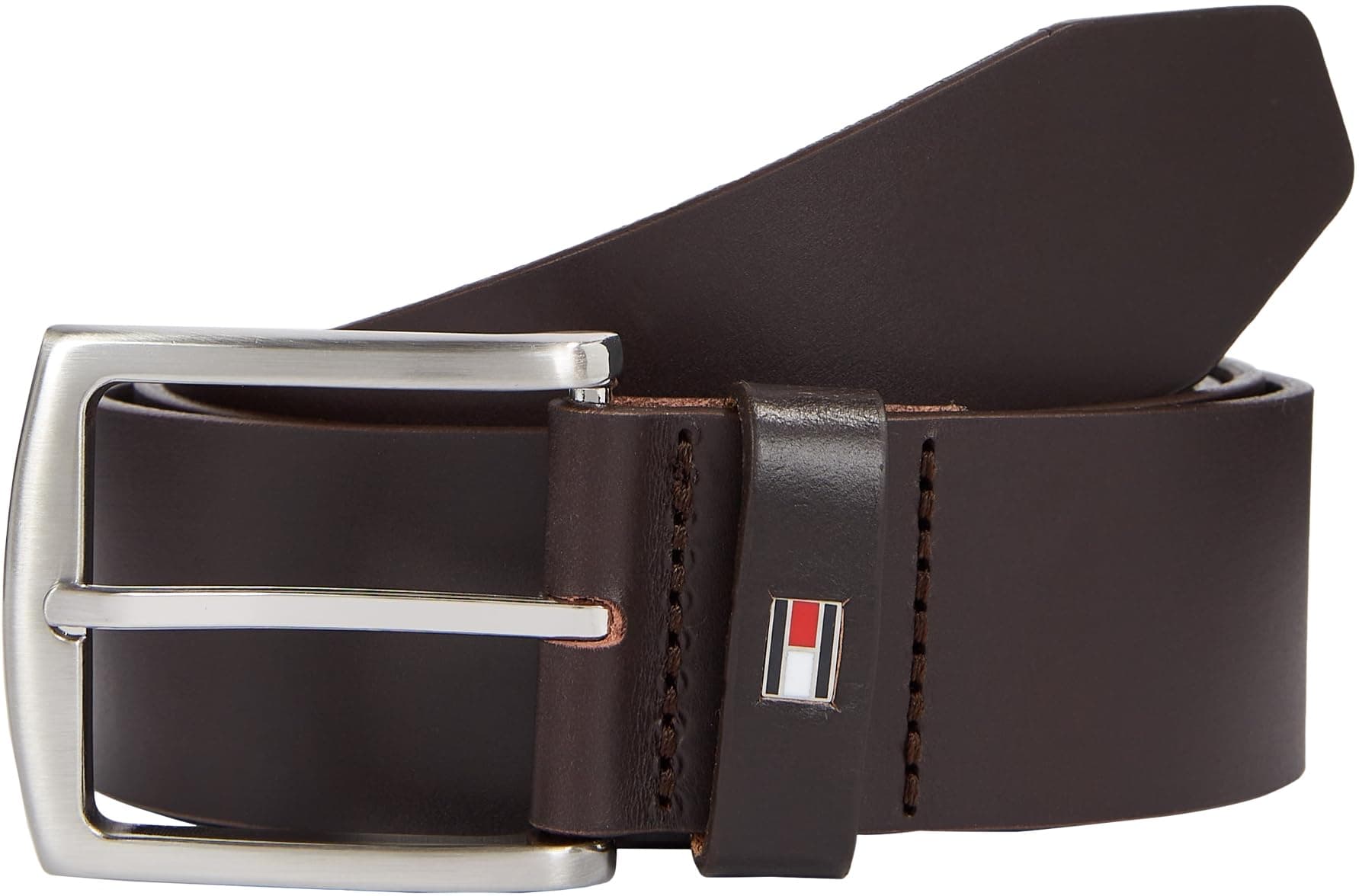 Tommy Hilfiger Herren Gürtel New Denton Belt 4,0 cm Ledergürtel, Braun (Testa Di Moro), 105 cm