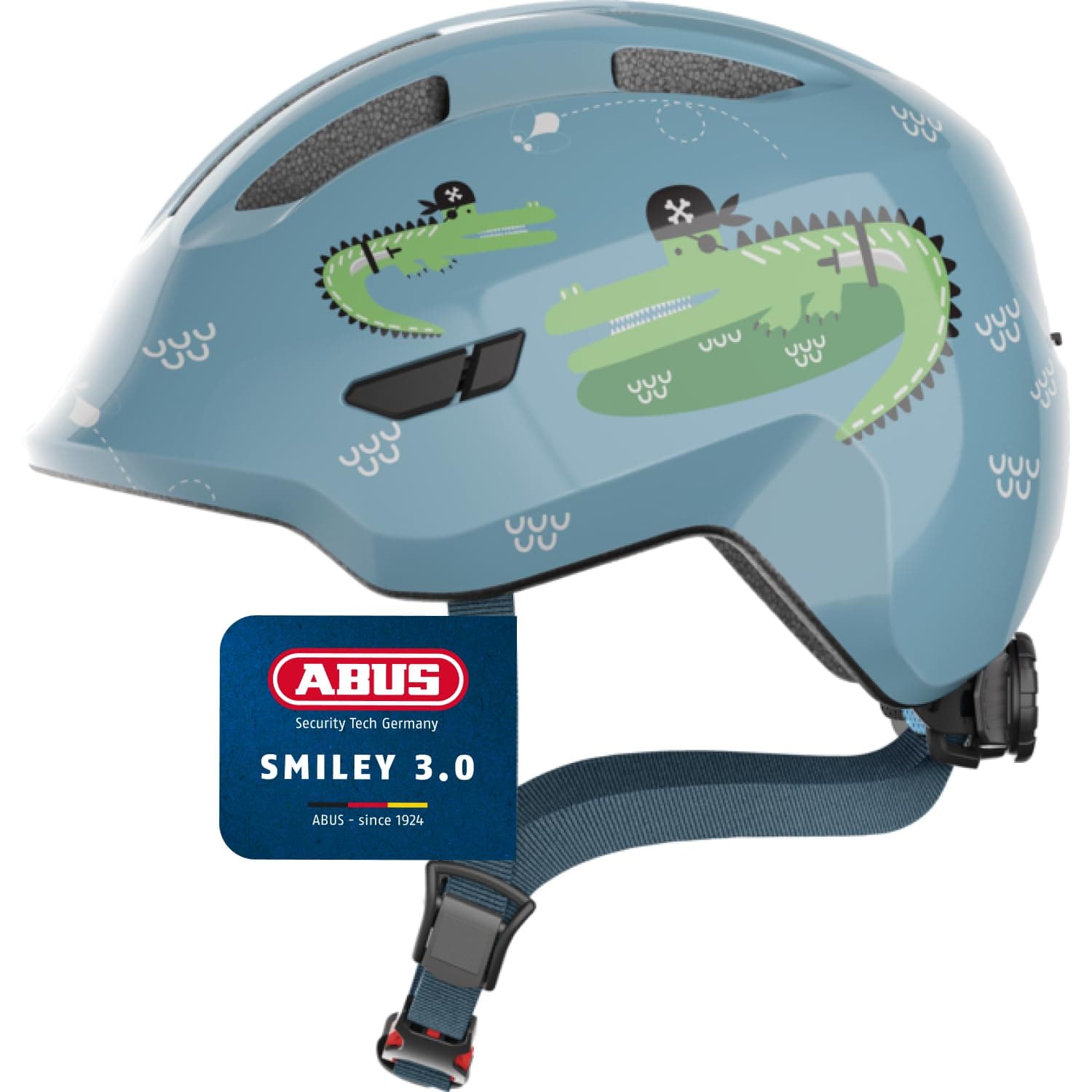 ABUS Unisex Fahrradhelm, Hellblau (Blue Croco), M (50-55 cm)