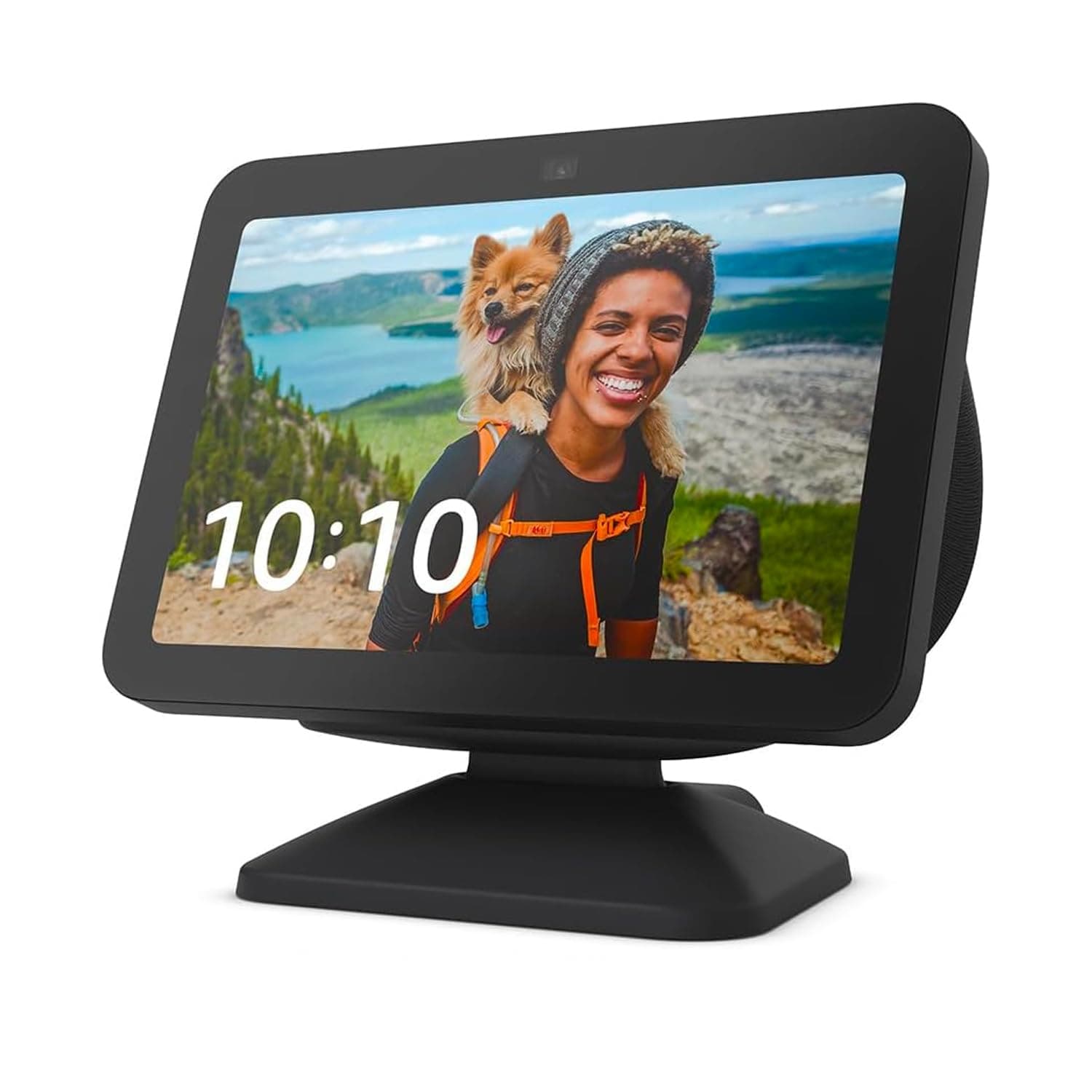 Echo Show 8 (3e génération, modèle 2023), Anthracite + Support réglable, Anthracite