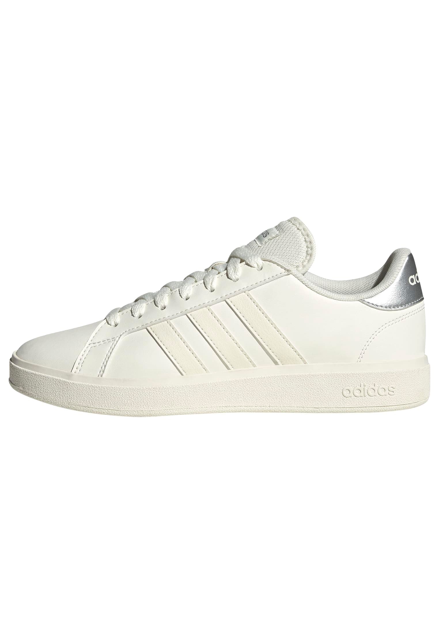 adidas Grand TD Lifestyle Court Casual Shoes, Scarpe Donna, Core White/off White/Silver Met, 36 EU