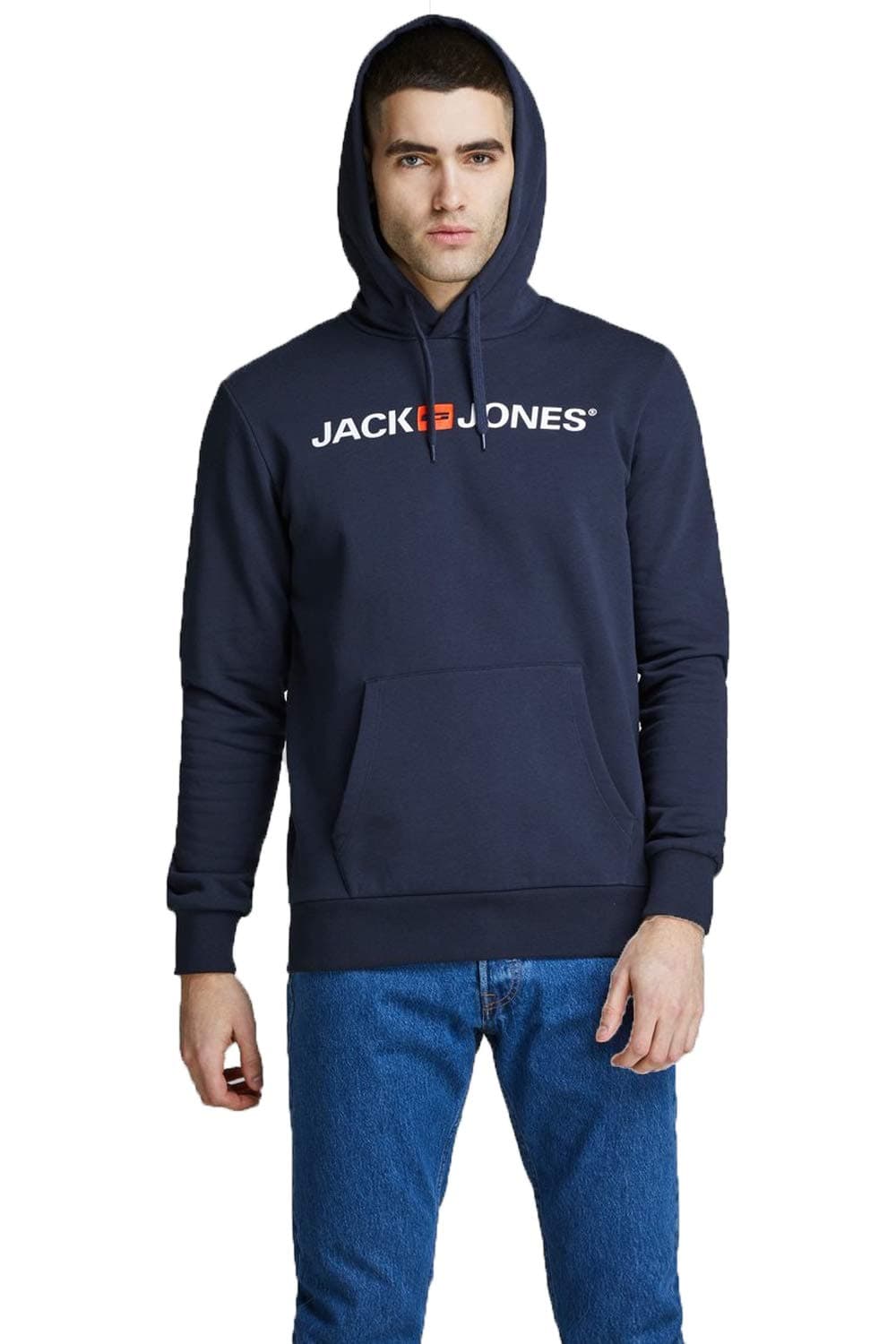 JACK & JONES Jjecorp Logo Sweat Hood Noos, Capucha Hombre, Azul (Navy Blazer Detail: Reg Fit), X-Large