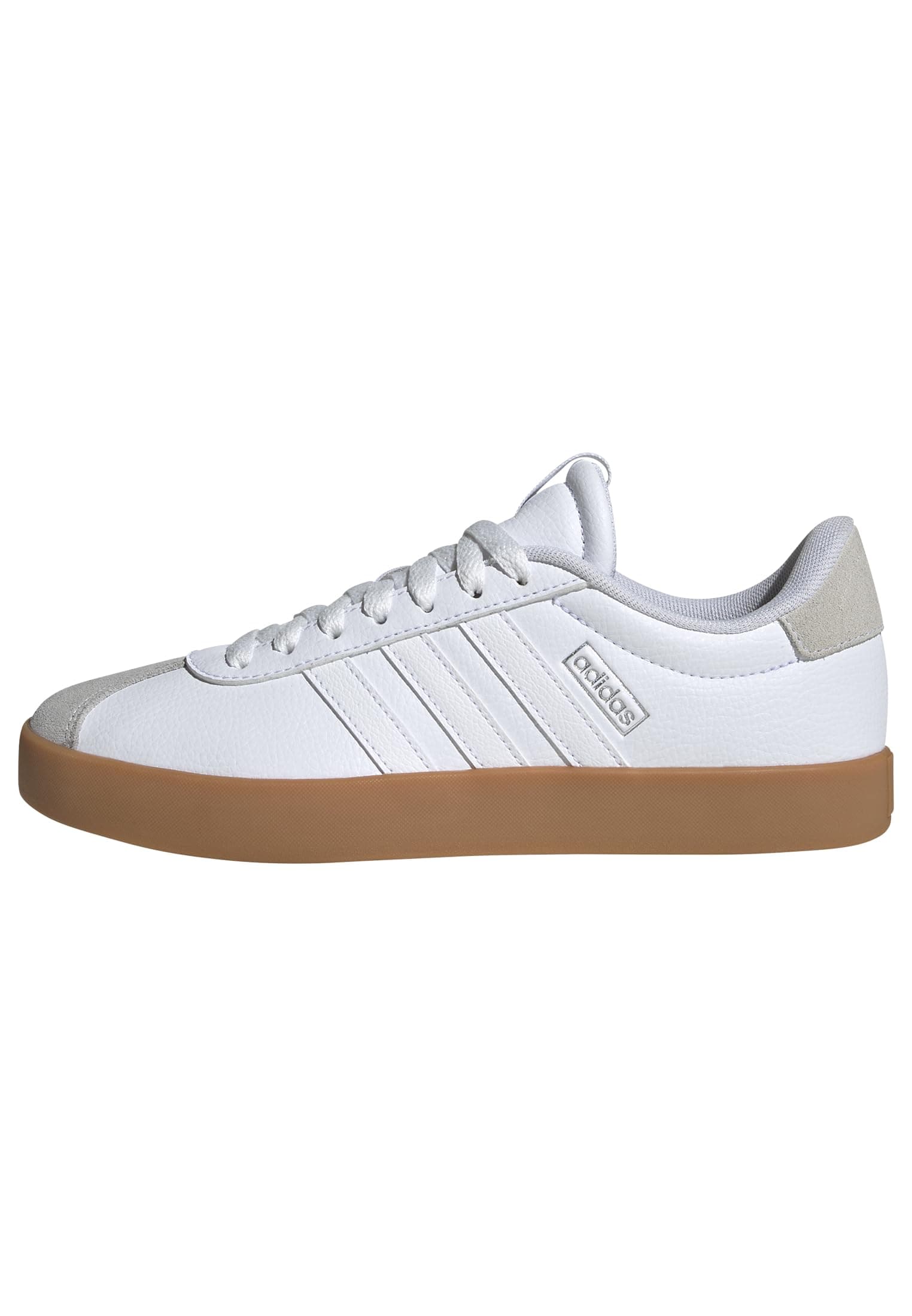 adidas VL Court 3.0 Shoes, Zapatillas Mujer, FTWR White FTWR White Silver Met, 41 1/3 EU
