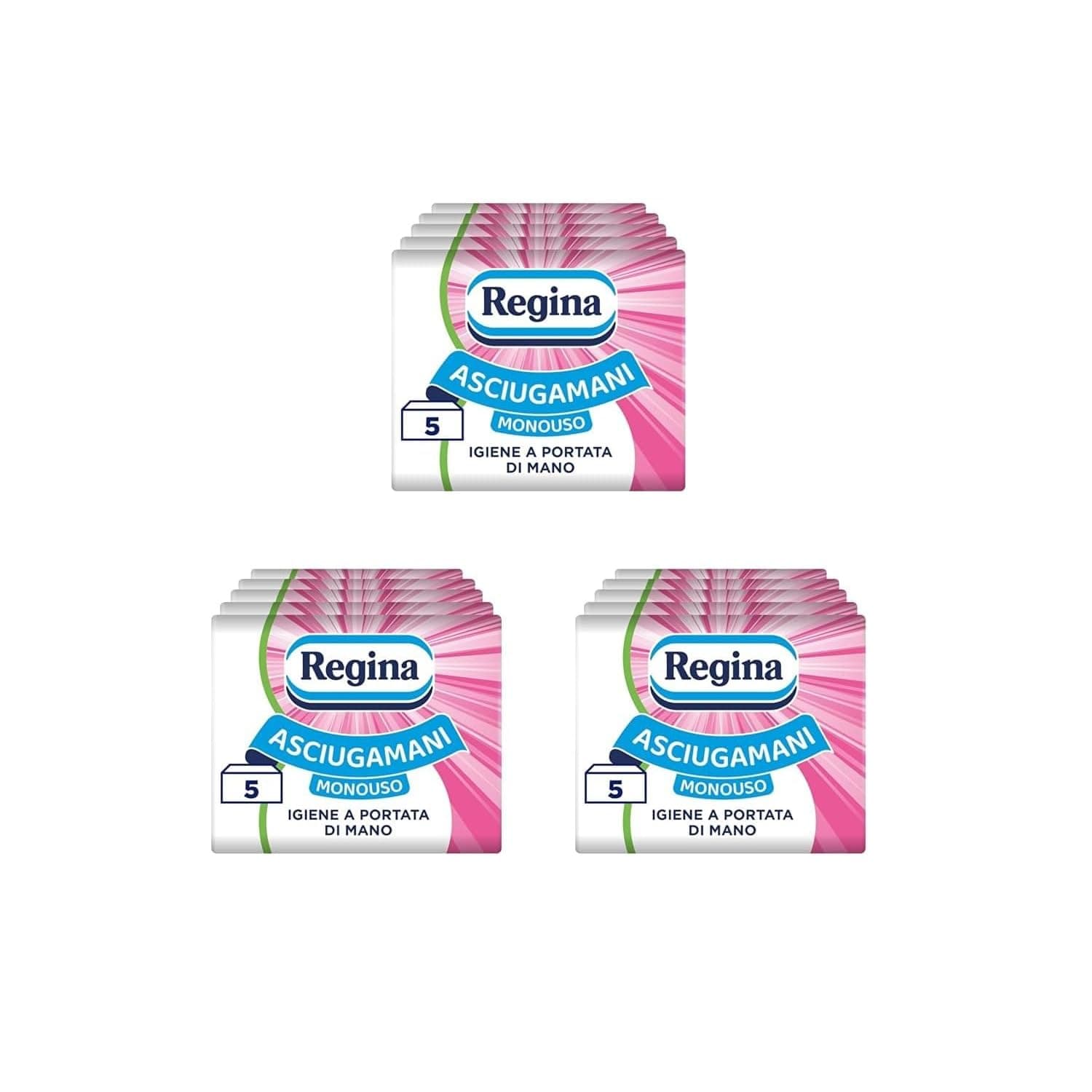 Regina Asciugamani Monouso – 15 Confezioni da 100 Servizi ciascuna, Asciugamani Usa e Getta Pratici ed Igienici, 100% Cellulosa FSC, Biodegradabili, Confezione Dispenser
