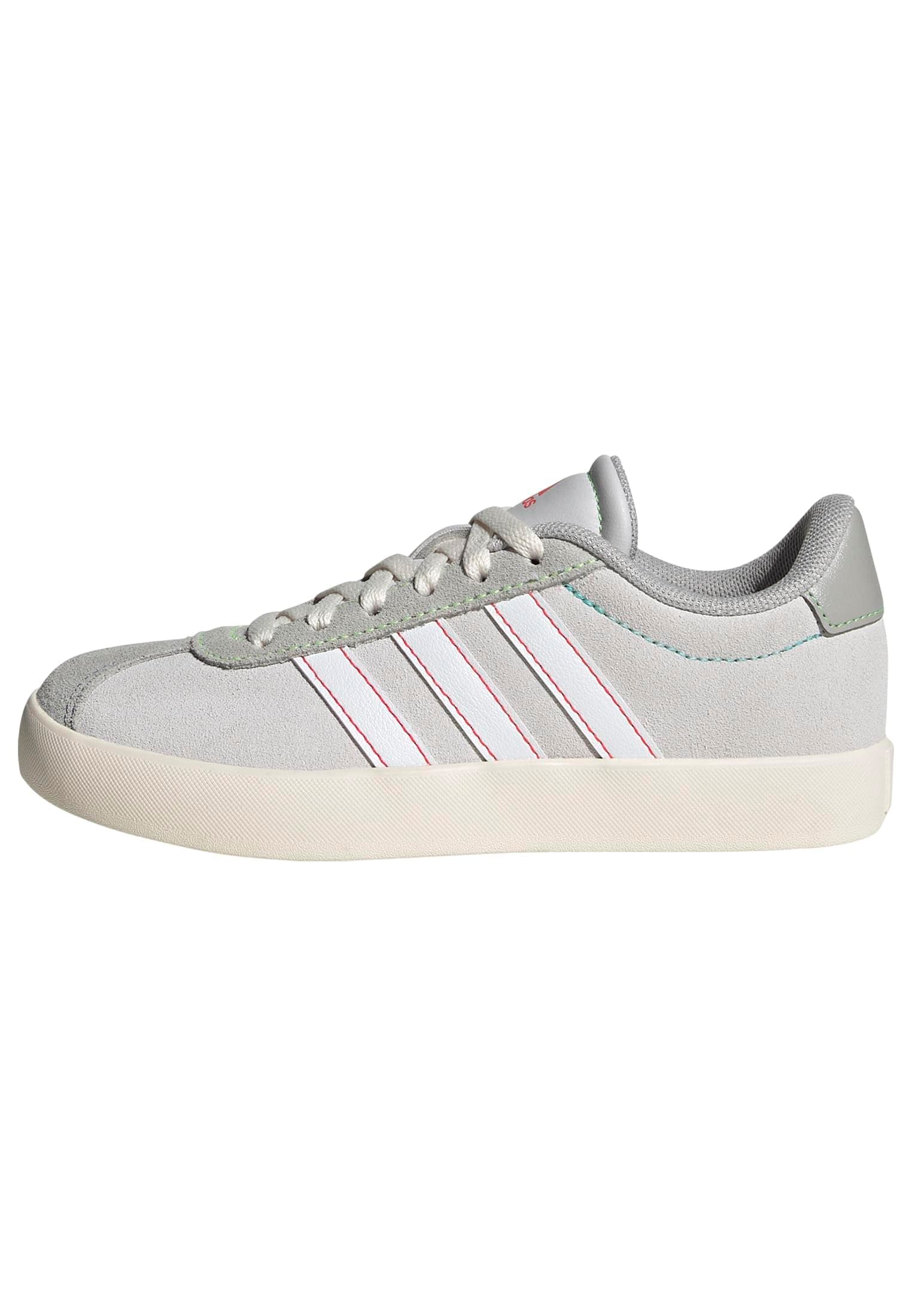 adidas VL Court 3.0 Shoes Kids, Zapatilla de Deporte Unisex niños, Dash Grey FTWR White Lime Burst, 38 EU