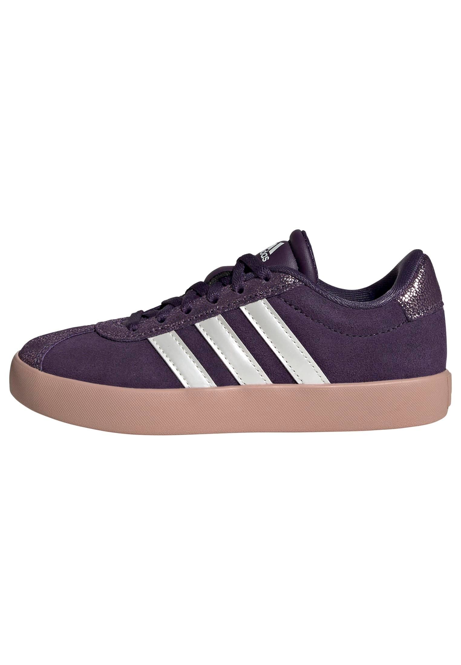 adidas VL Court 3.0 Shoes Kids Purple, Zapatos Unisex niños, Aurora Plum Zero Met Pink Gum, 4.5 UK Child