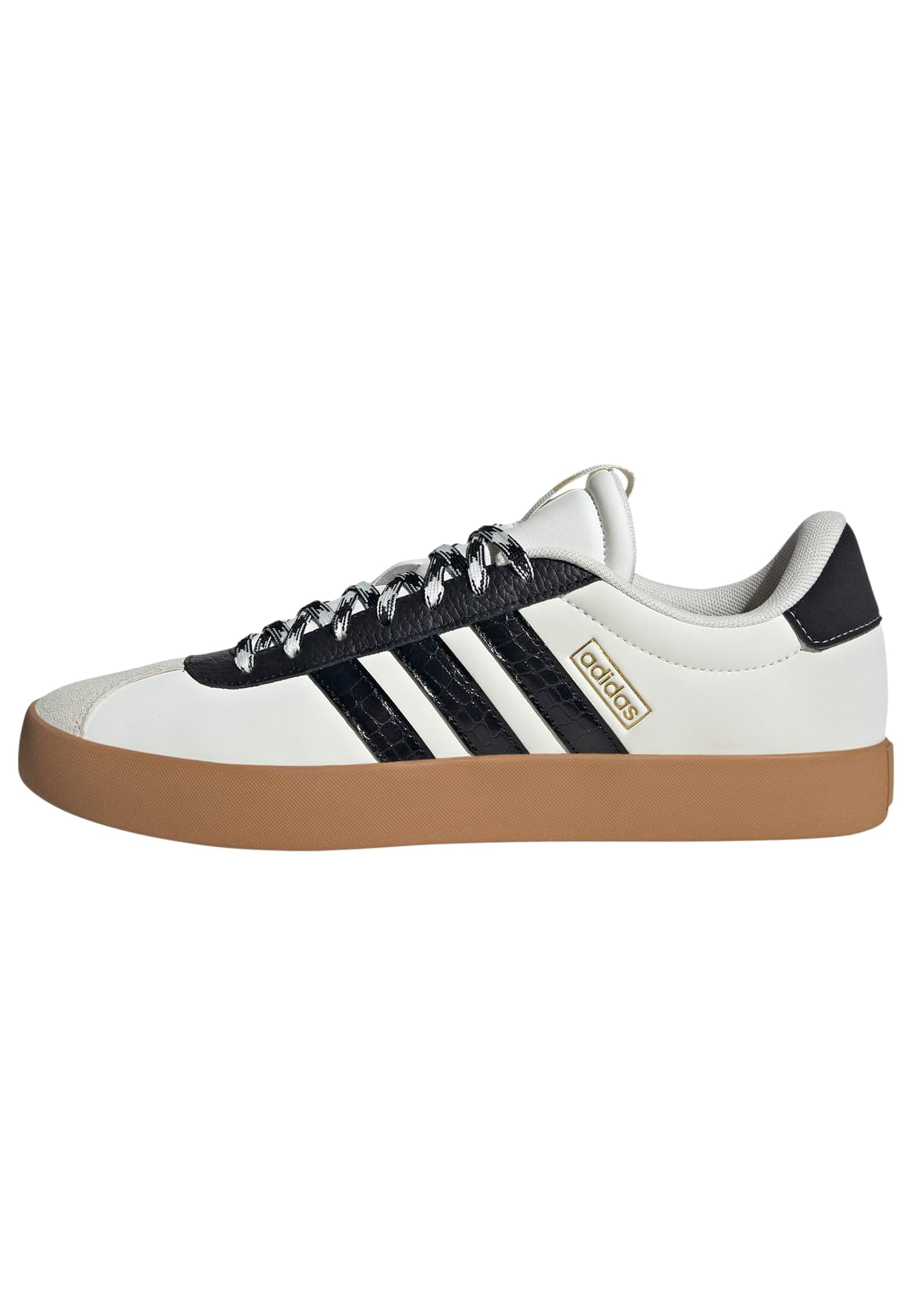 adidas Herren VL Court 3.0 Shoes Schuhe, Off White/core Black/Gold met, 42 2/3 EU