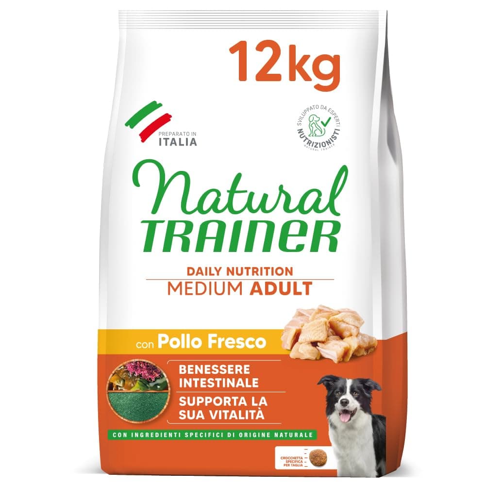 Natural Trainer Medium Cibo per Cani Adulti con Pollo - 12kg