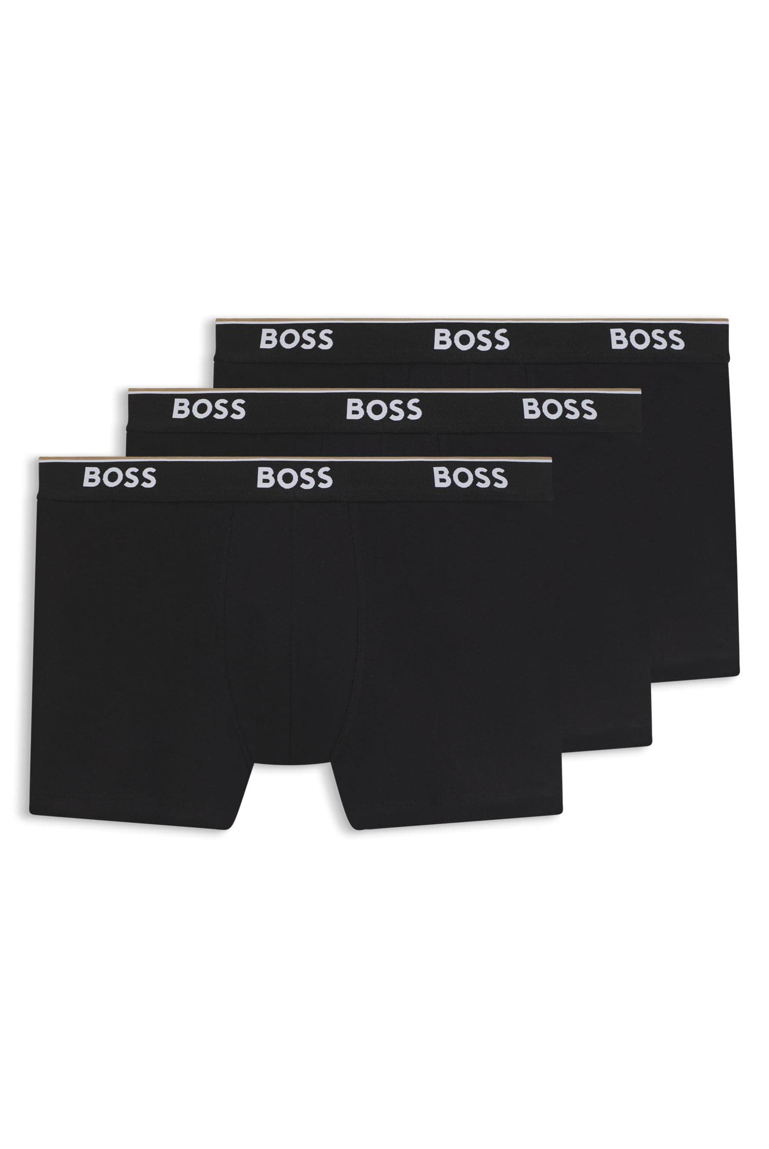 BOSS Hugo Herren Boxer Brief 3p Co/EL Boxershorts, New - Black001, XS
