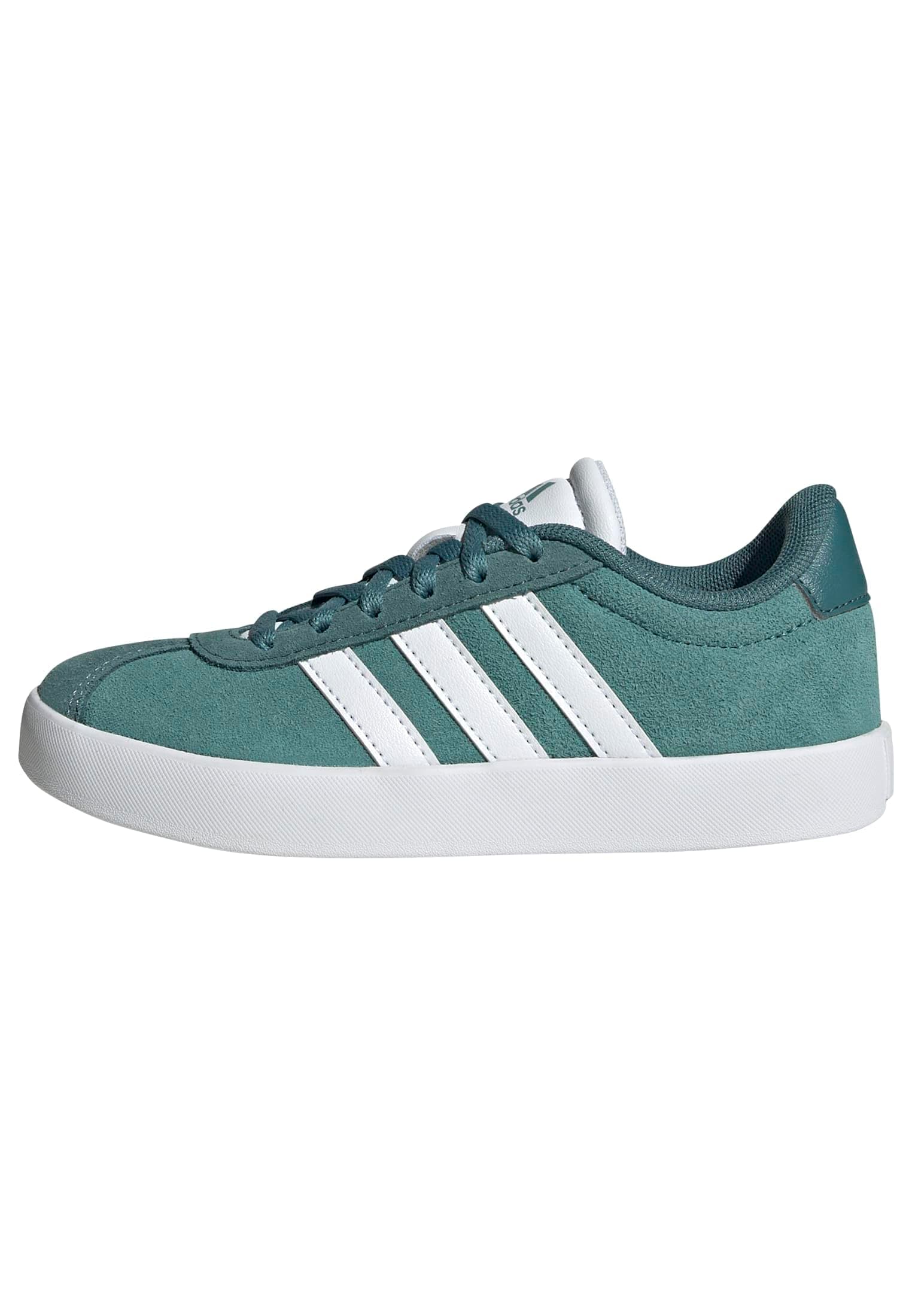 adidas VL Court 3.0 Shoes Kids, Zapatilla de Deporte Unisex Adulto, Polvo Verde Azulado FTWR Blanco Preloved Teal, 40 EU