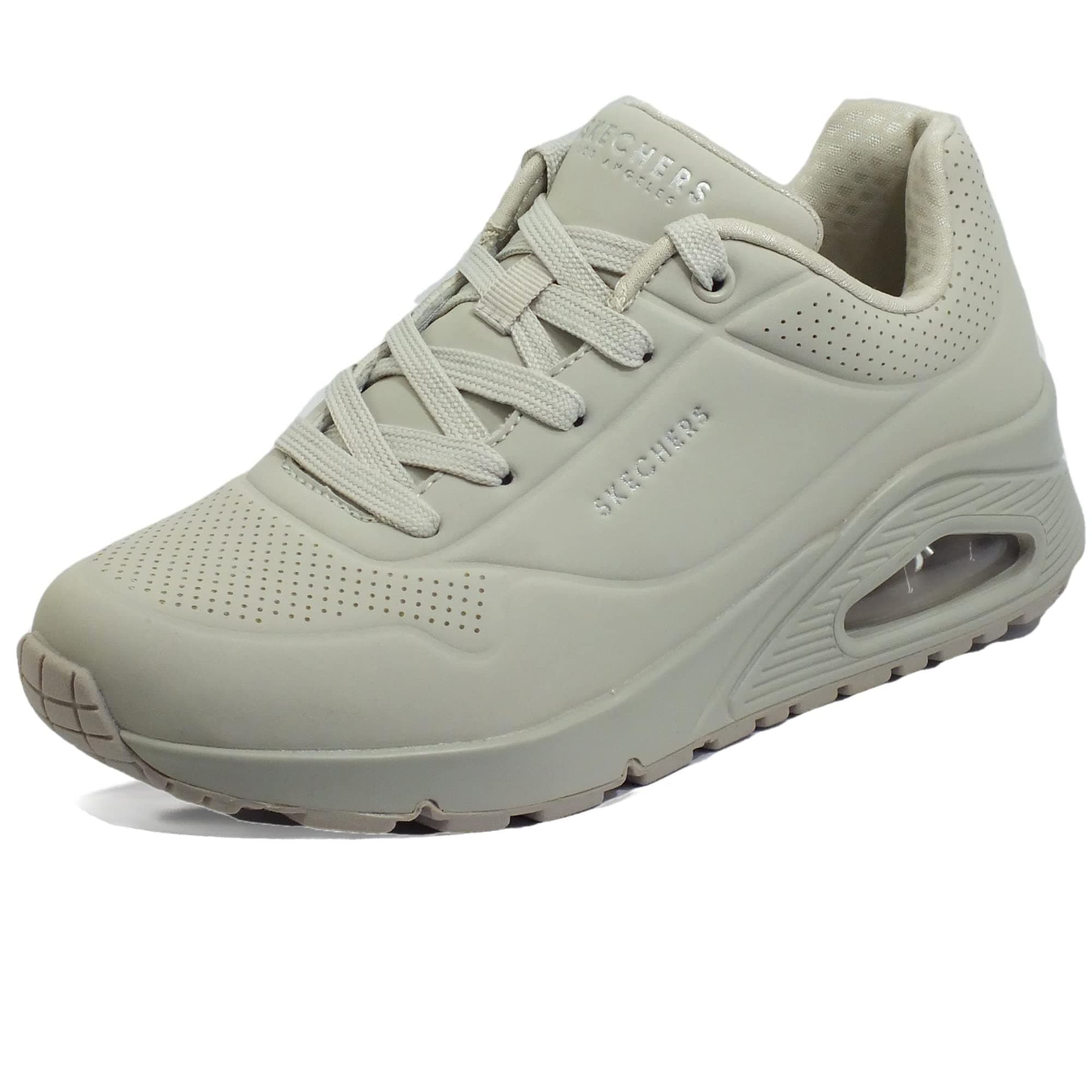 Skechers Uno, Zapatillas Mujer, Off White Durabuck, 35.5 EU