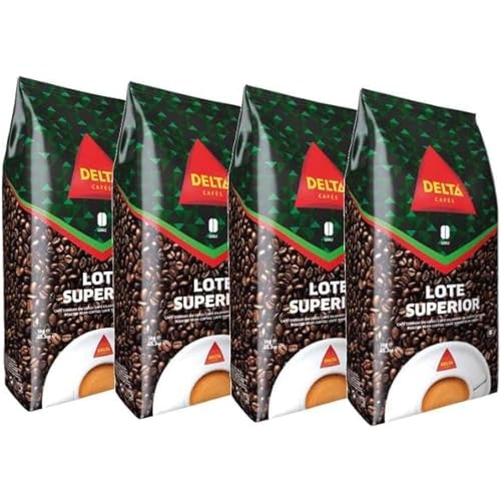 Delta Cafés Lote Superior - Café en Grano - Cuerpo y Sabor Duradero - Sutil Acidez y Aroma Energético - Incluye 4 Unidades de 1 Kg