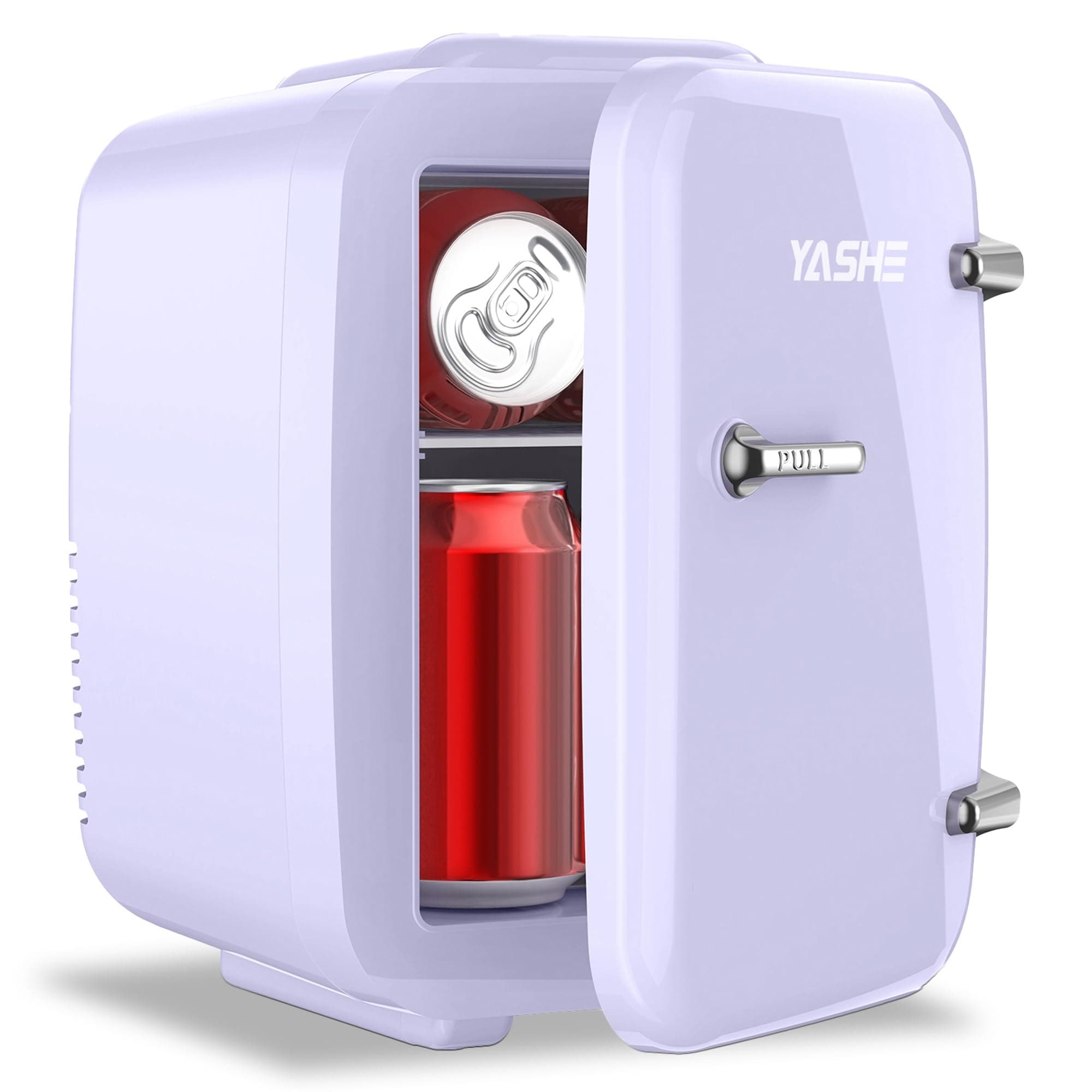 YASHE Mini réfrigérateur 4 litres pour cosmétiques, boissons, 220 V AC/12 V DC, thermoélectrique refroidissement et réchauffement, petit réfrigérateur pour chambre à coucher, bureau, dortoir, voiture