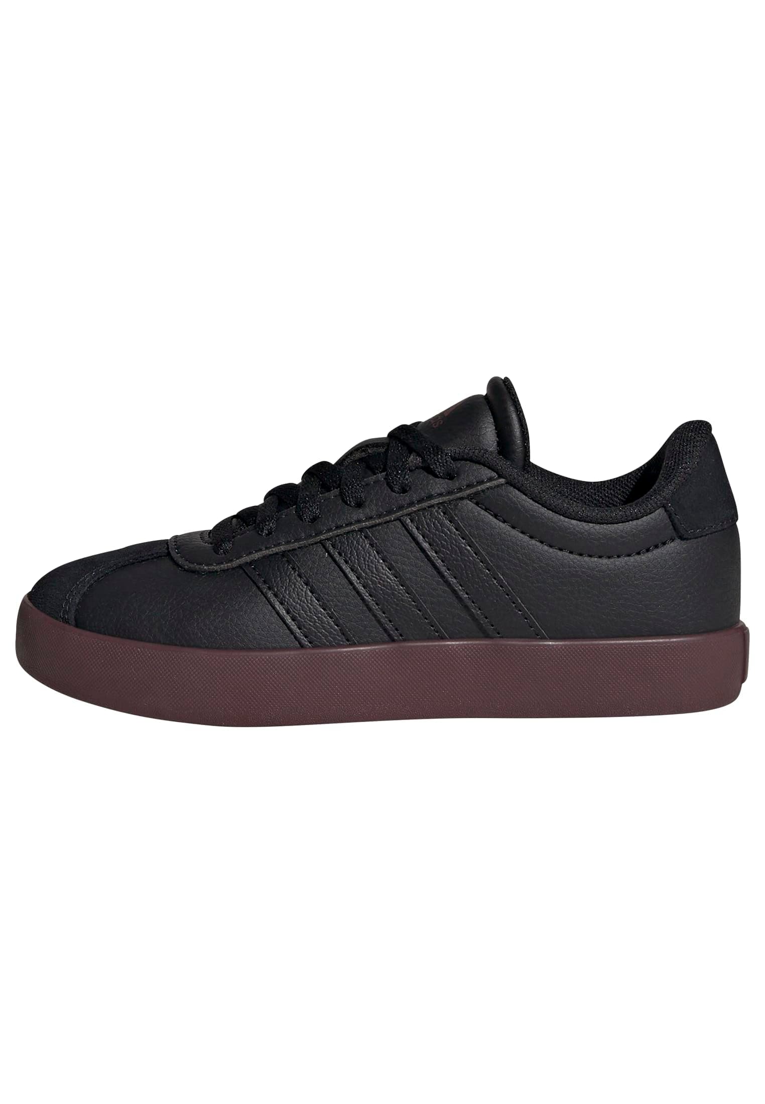 adidas VL Court 3.0 Shoes Kids, Scarpe Unisex - Bambini e Ragazzi, Nucleo Nero Nero Aurora Rubino, 32 EU