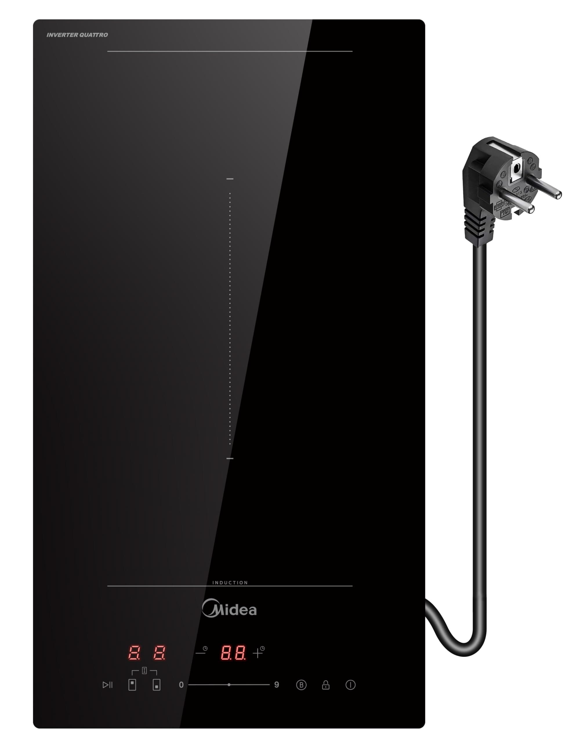 Midea Induktionskochfeld mit Flexzonen Kochfelder Einbau Keramikkochfeld,Verdrahtung, Berührungssteuerung, Automatische Abschaltung, Kindersicherung