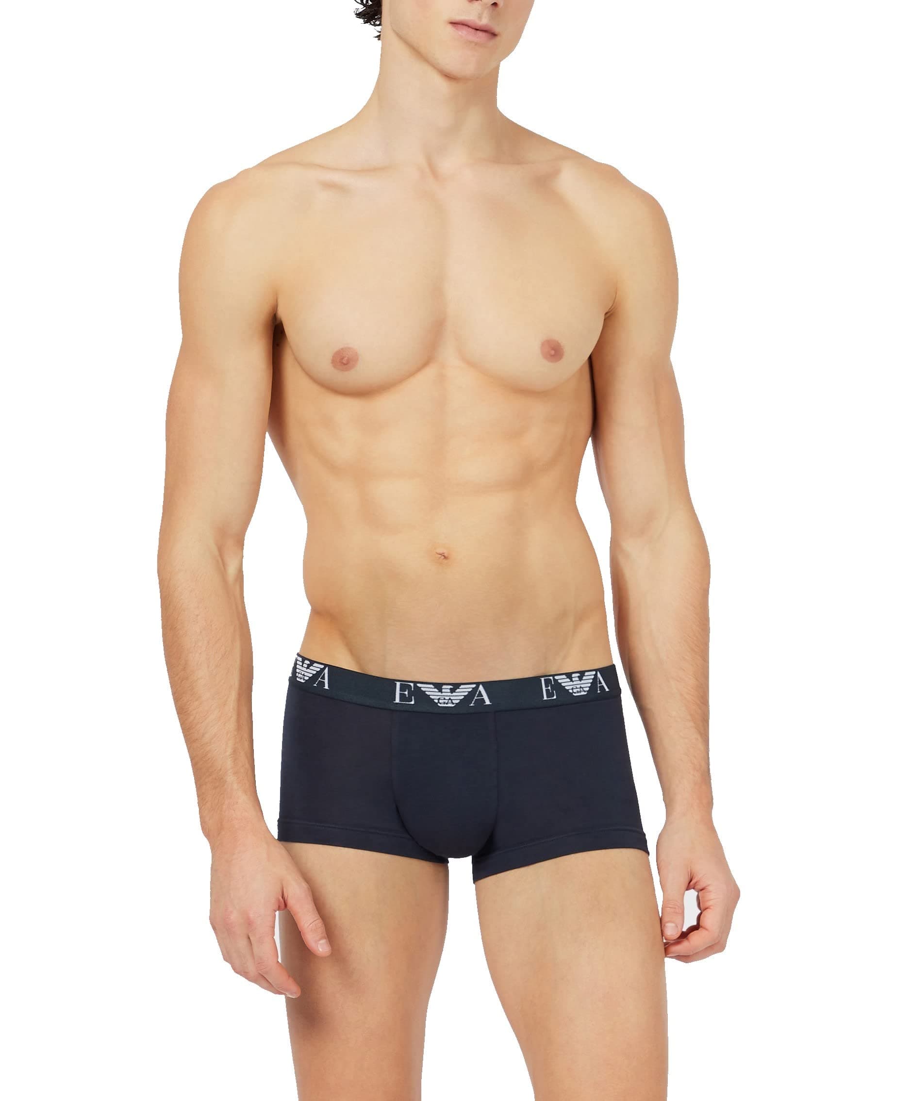 Emporio Armani Underwear 3-Pack Boxer Essential Monogram, Boxer, Uomo, Multicolore (Bianco/Nero/Blu Marine), M