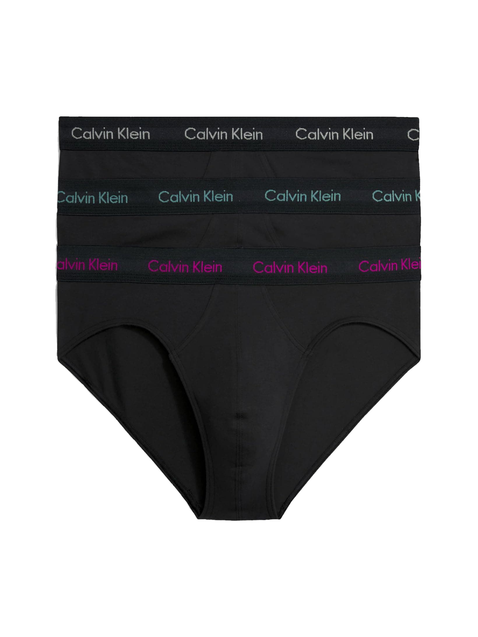 Calvin Klein Hip Brief 3Pk 0000U2661G, Slip, Uomo, Nero (B-Wild Aster/Gry Hthr/Arctic Lg), XS