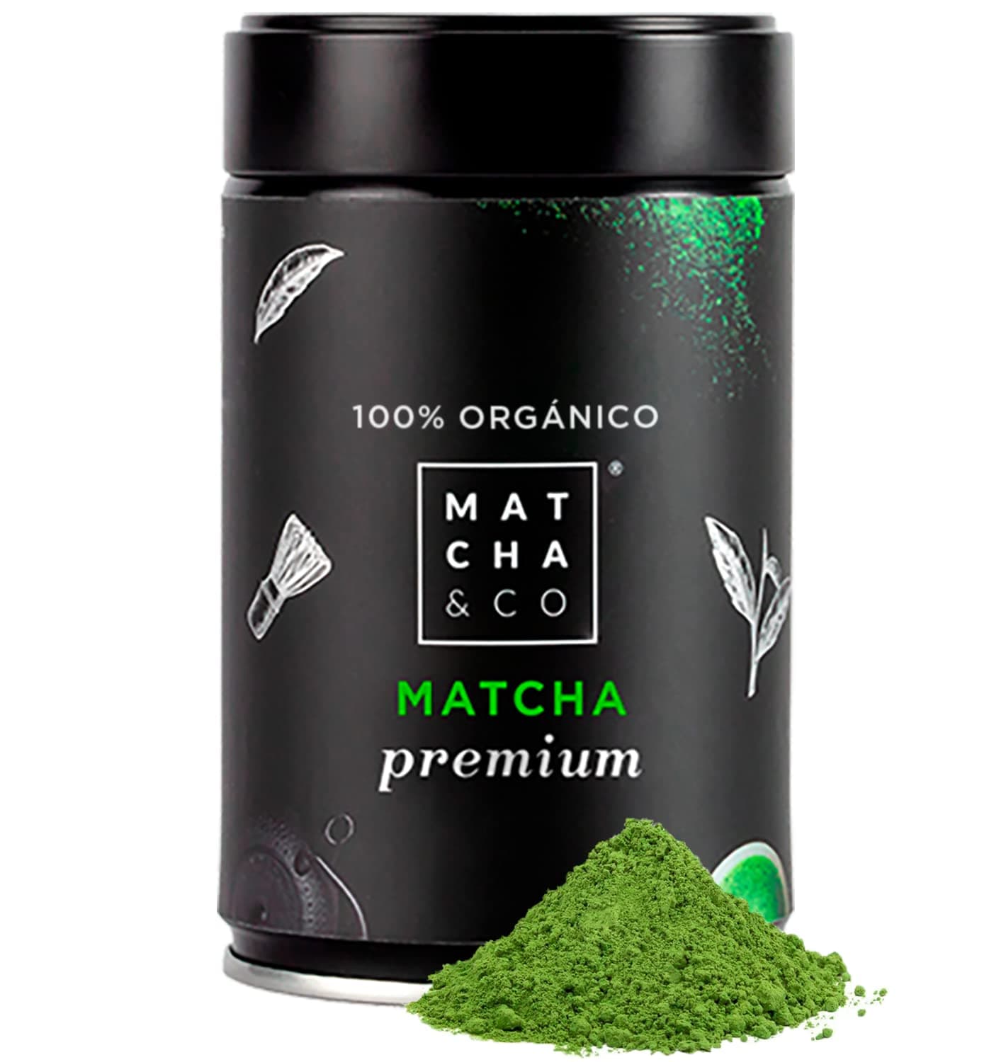 Matcha & CO Té Matcha Premium100% Ecológico, Grado Ceremonial, en Polvo Orgánico de Japón, Orgánico, 100% Natural, Té Verde, 80G