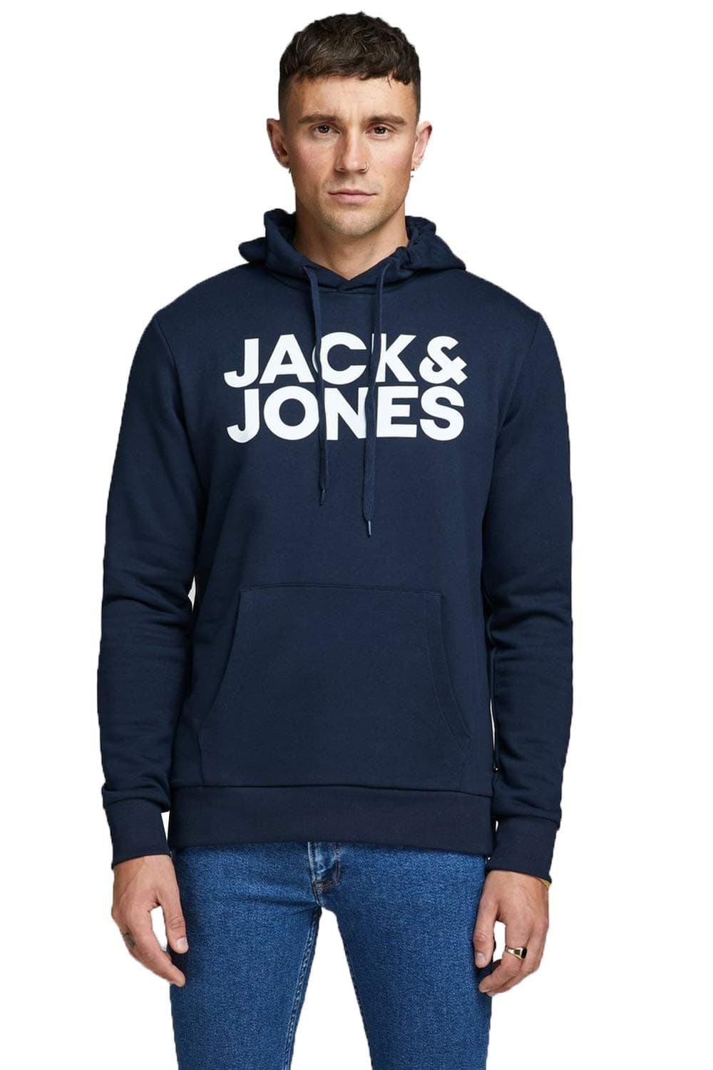 Jack & Jones Jjestar Jj Sudadera Con Capucha Noos Pls Sudadera con capucha, Hombre, Azul Oscuro, 6XL Grande