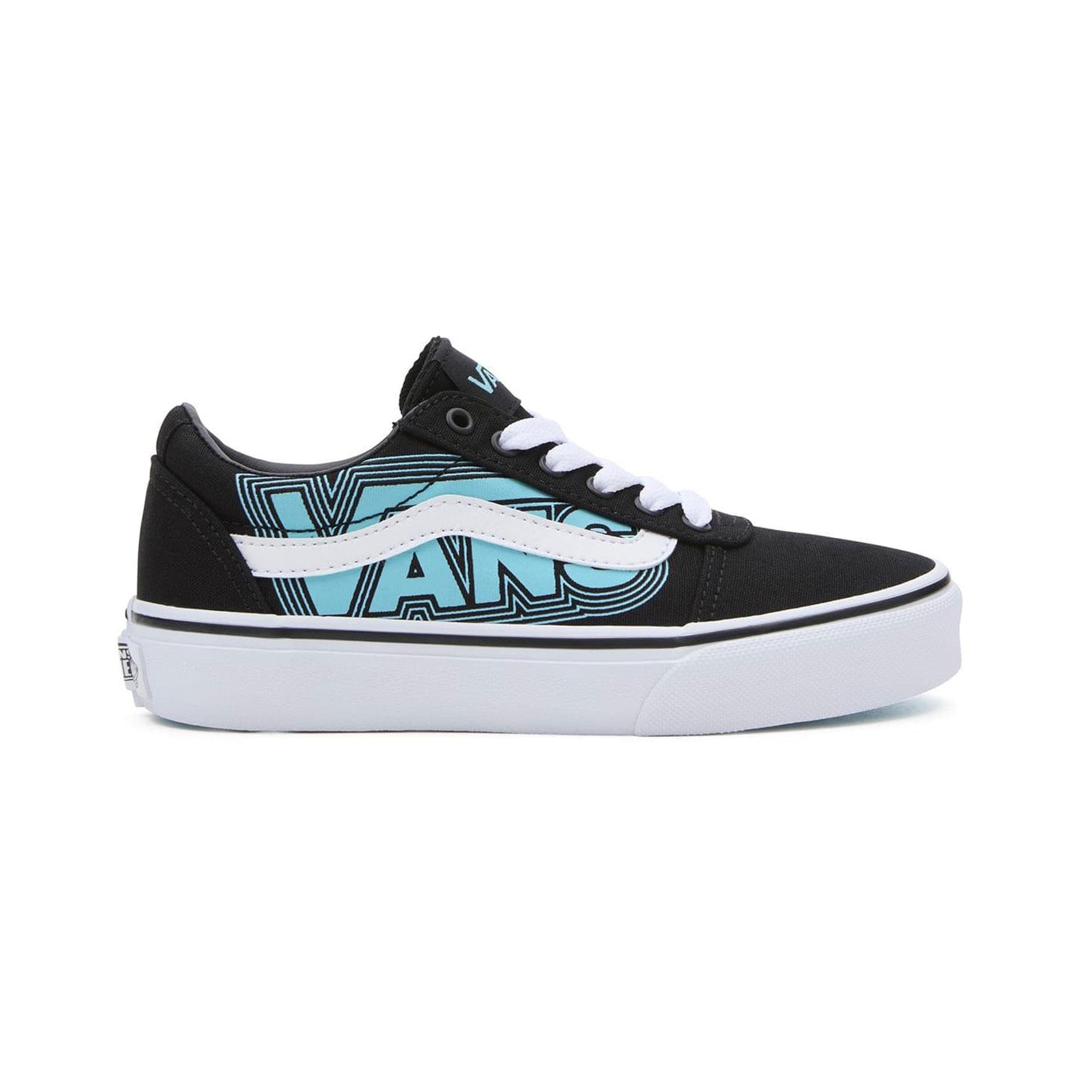 Vans Ward, Zapatillas Unisex niños, Glow Vans Neon Blue and Black, 18 EU