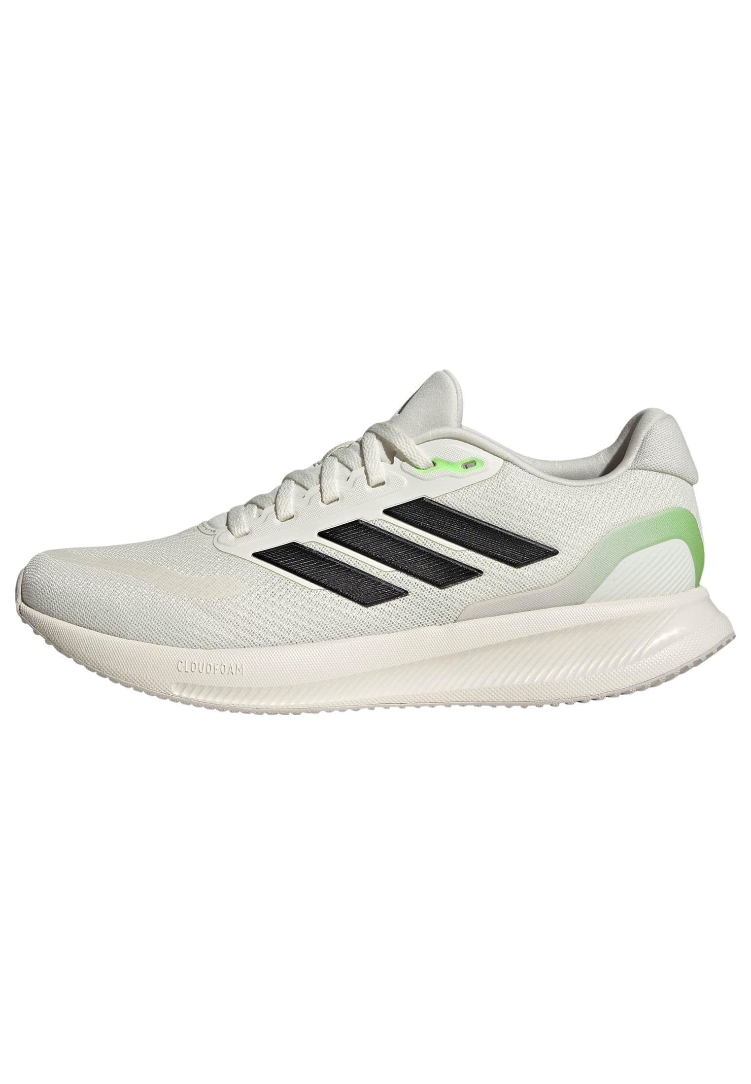 adidas Runfalcon 5 Running Shoes, Zapatillas Hombre, Núcleo Blanco Roto Black Lime Burst, 45 1/3 EU