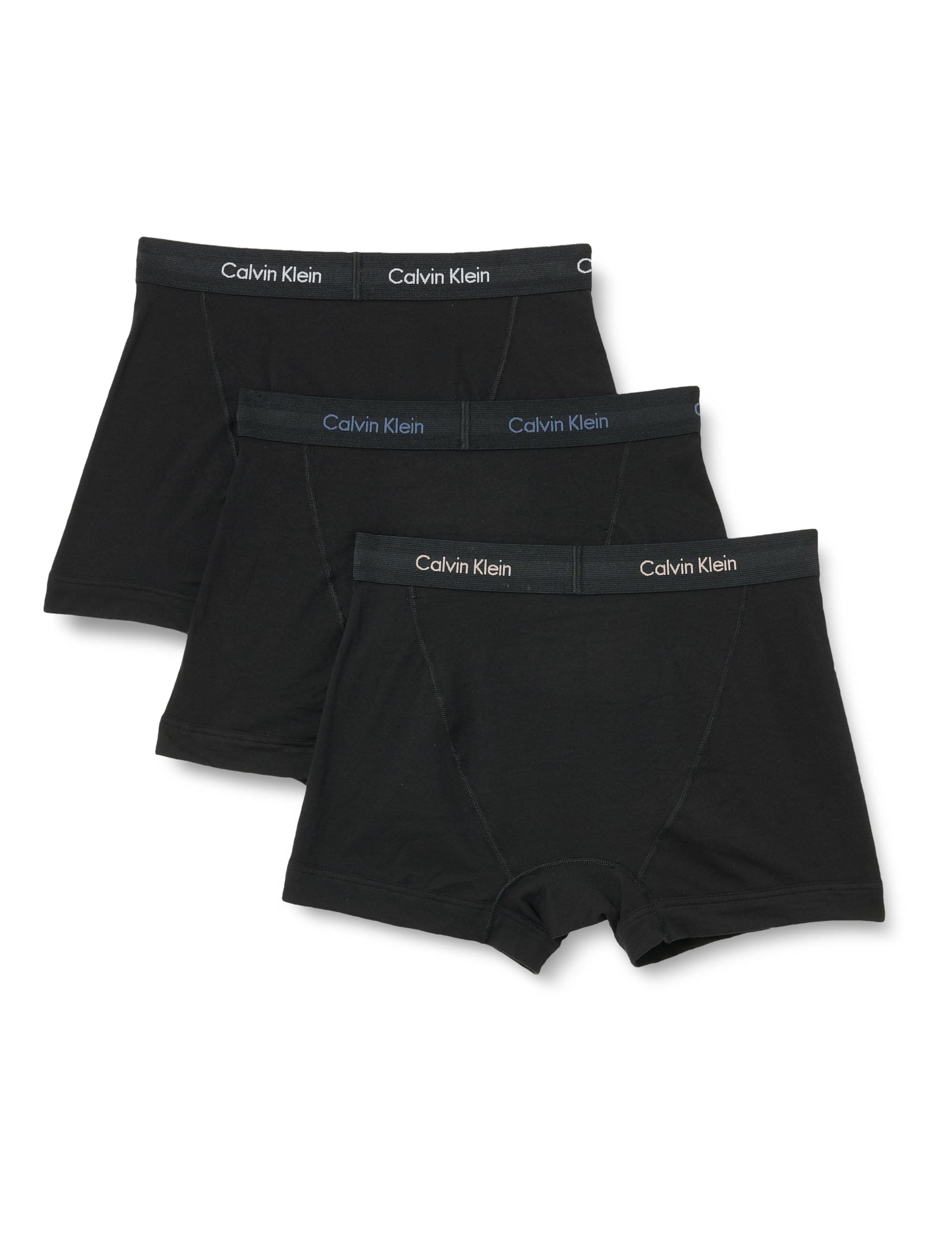 Calvin Klein Trunk 3pk 0000u2662g, Costume da Bagno Uomo, Black (B- Vin Indg, Mel Frnzy, Halg Bl Lgs), L (Pacco da 3)