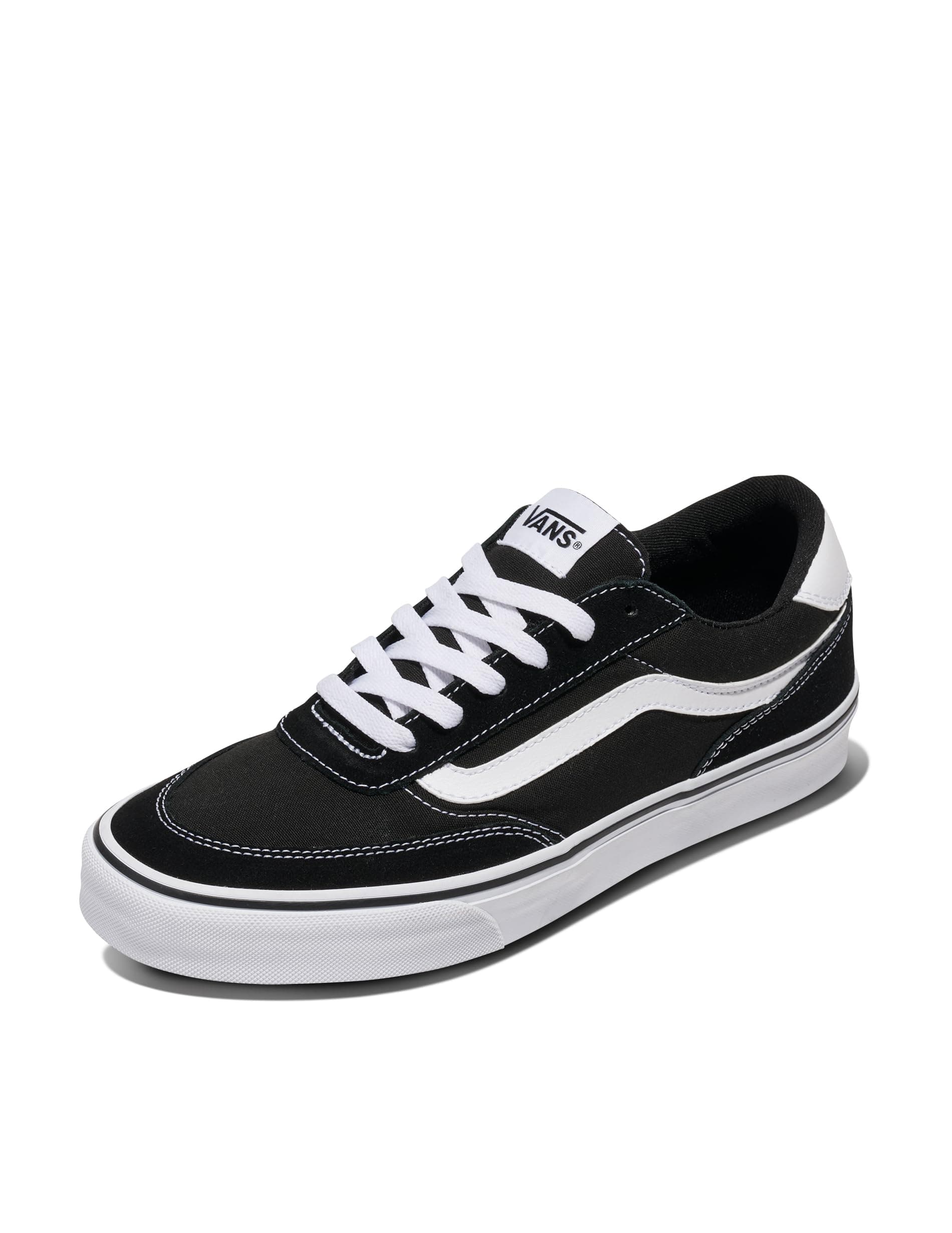 Vans Brooklyn LS, Zapatillas Hombre, Suede Canvas Black White 44 EU