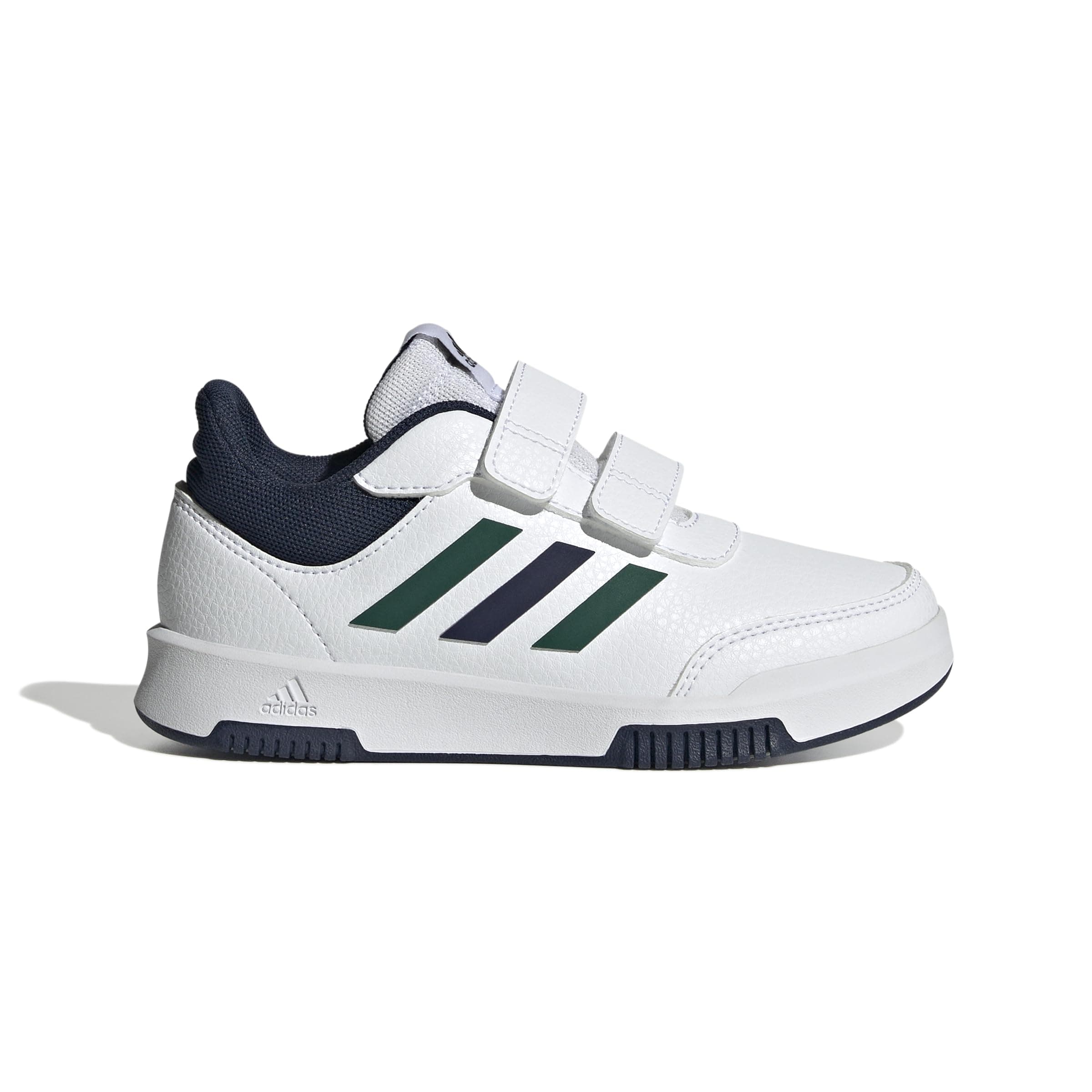 adidas Unisex Tensaur Hook and Loop Shoes Laufschuhe, White/Green/Collegiate Navy, 33 EU