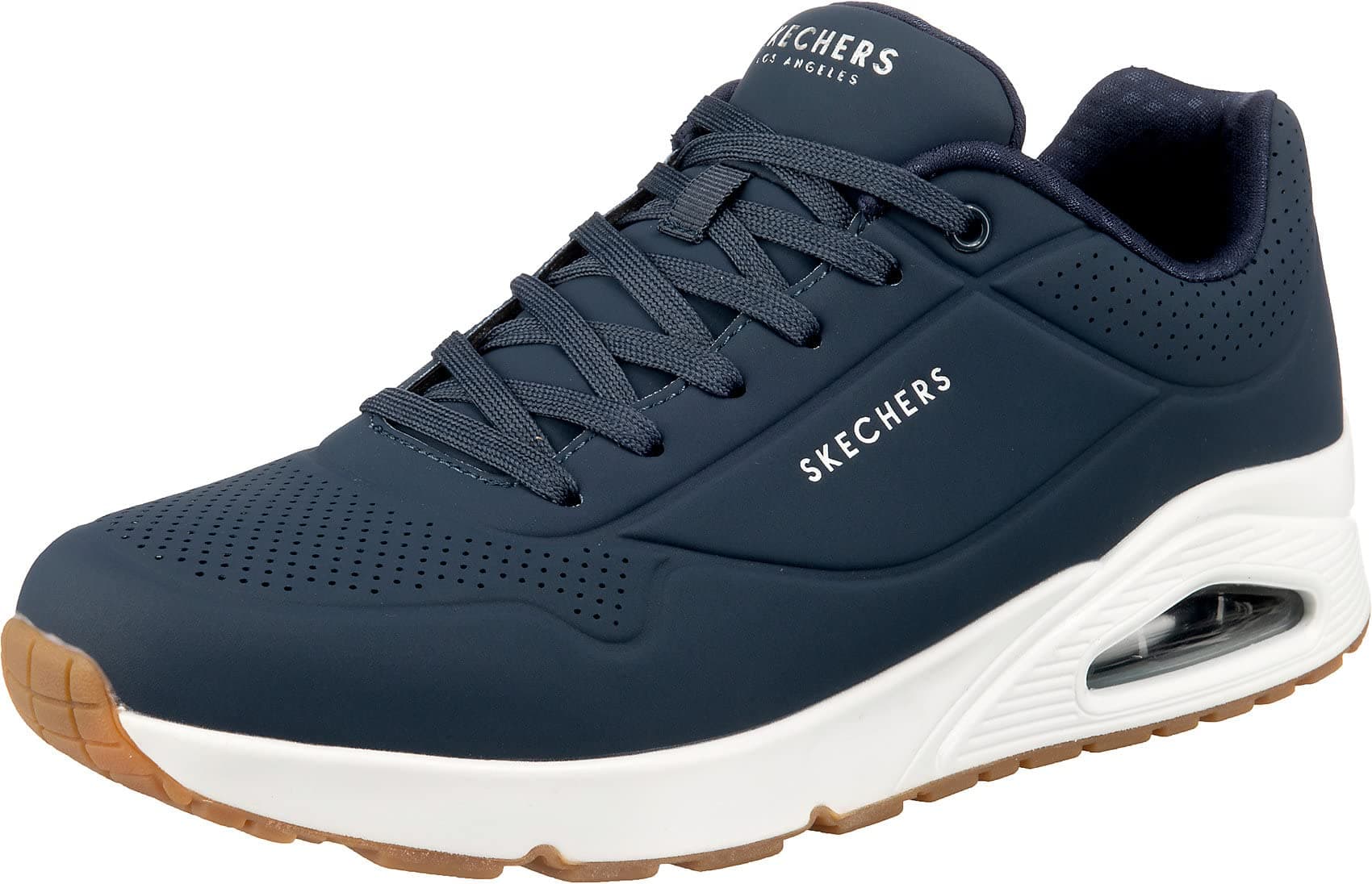 Skechers Uno Stand On Air, Zapatillas Hombre, Navy Durabuck Trim, 44 EU