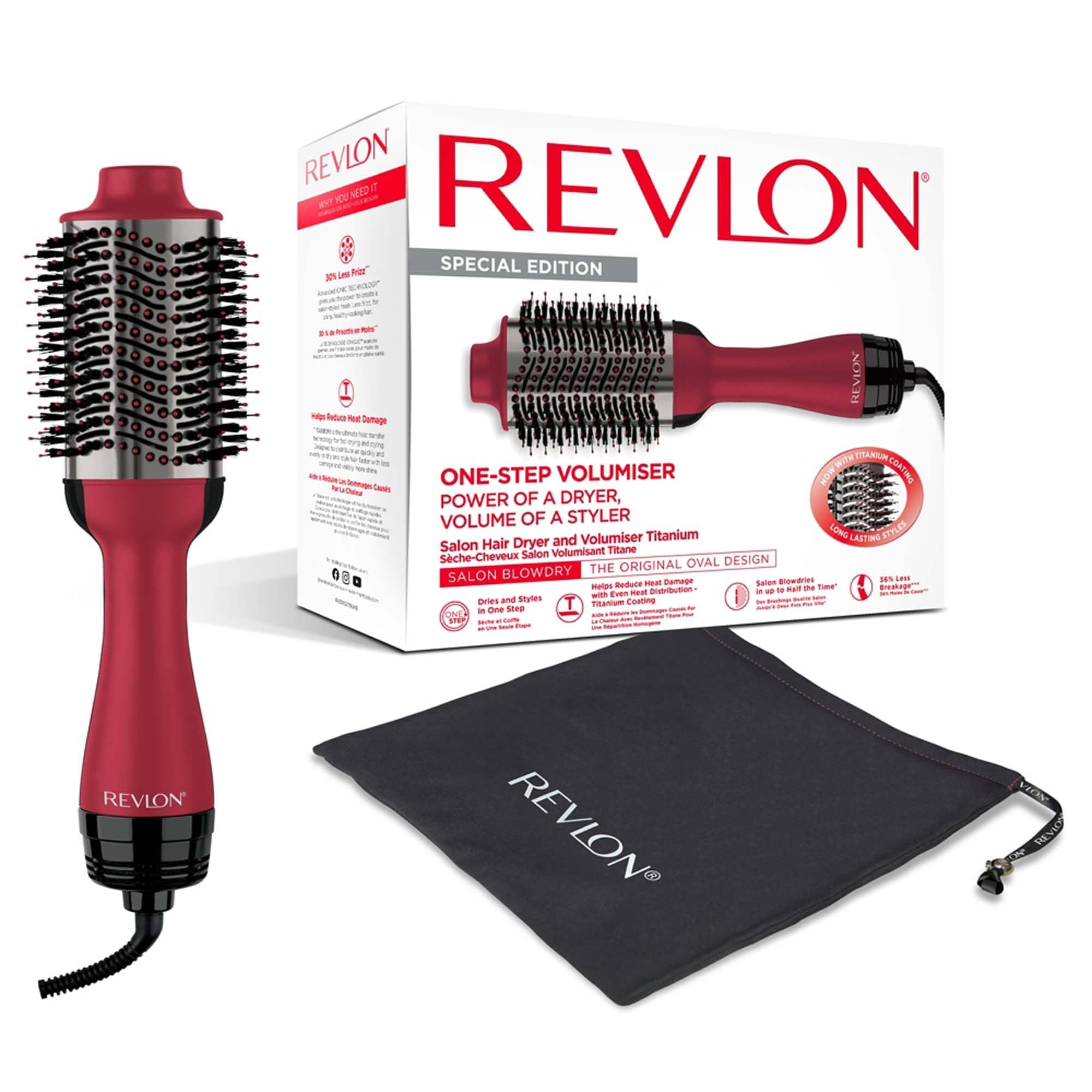 REVLON Salon One-Step Sèche-cheveux volumisant Titane, RVDR5279UKE - Avec adaptateur prise double UK/UE