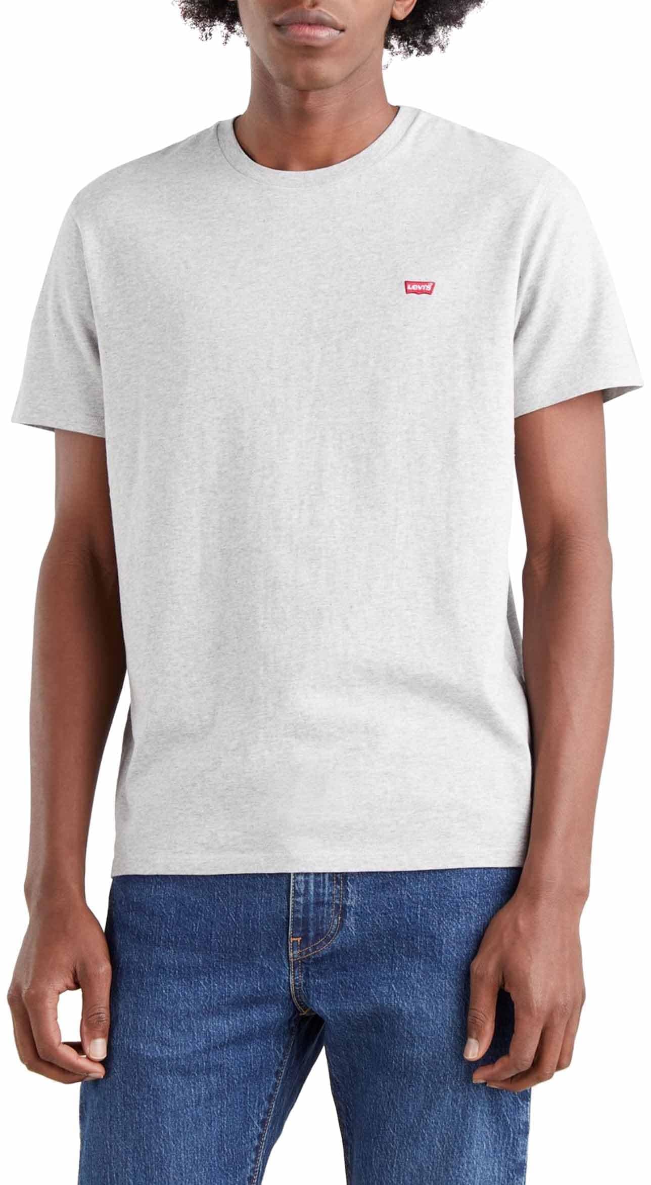 Levi's Ss Original Housemark Tee Camiseta, Light Mist Heather, S para Hombre